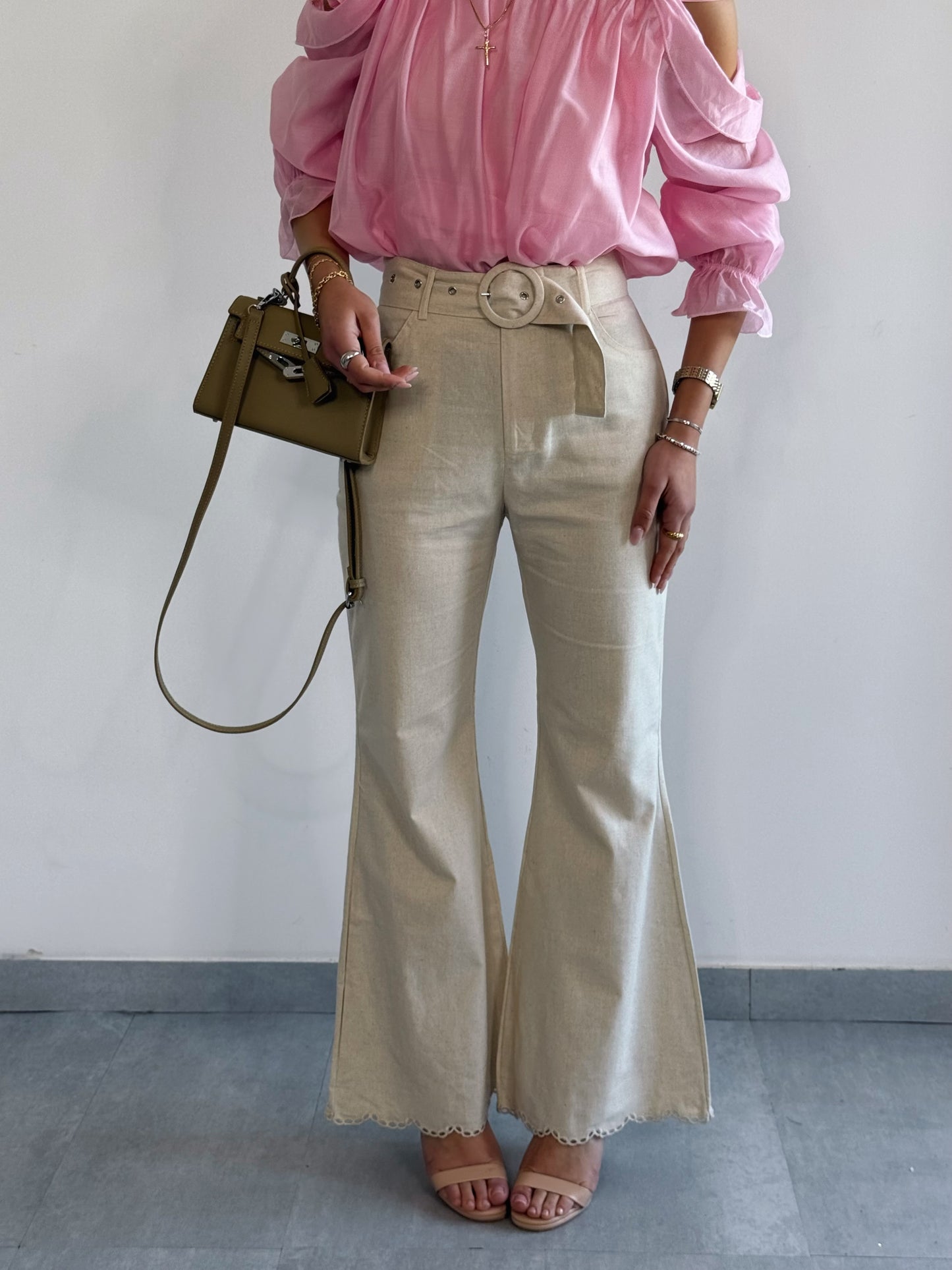 Pantalone RICAMO Lino