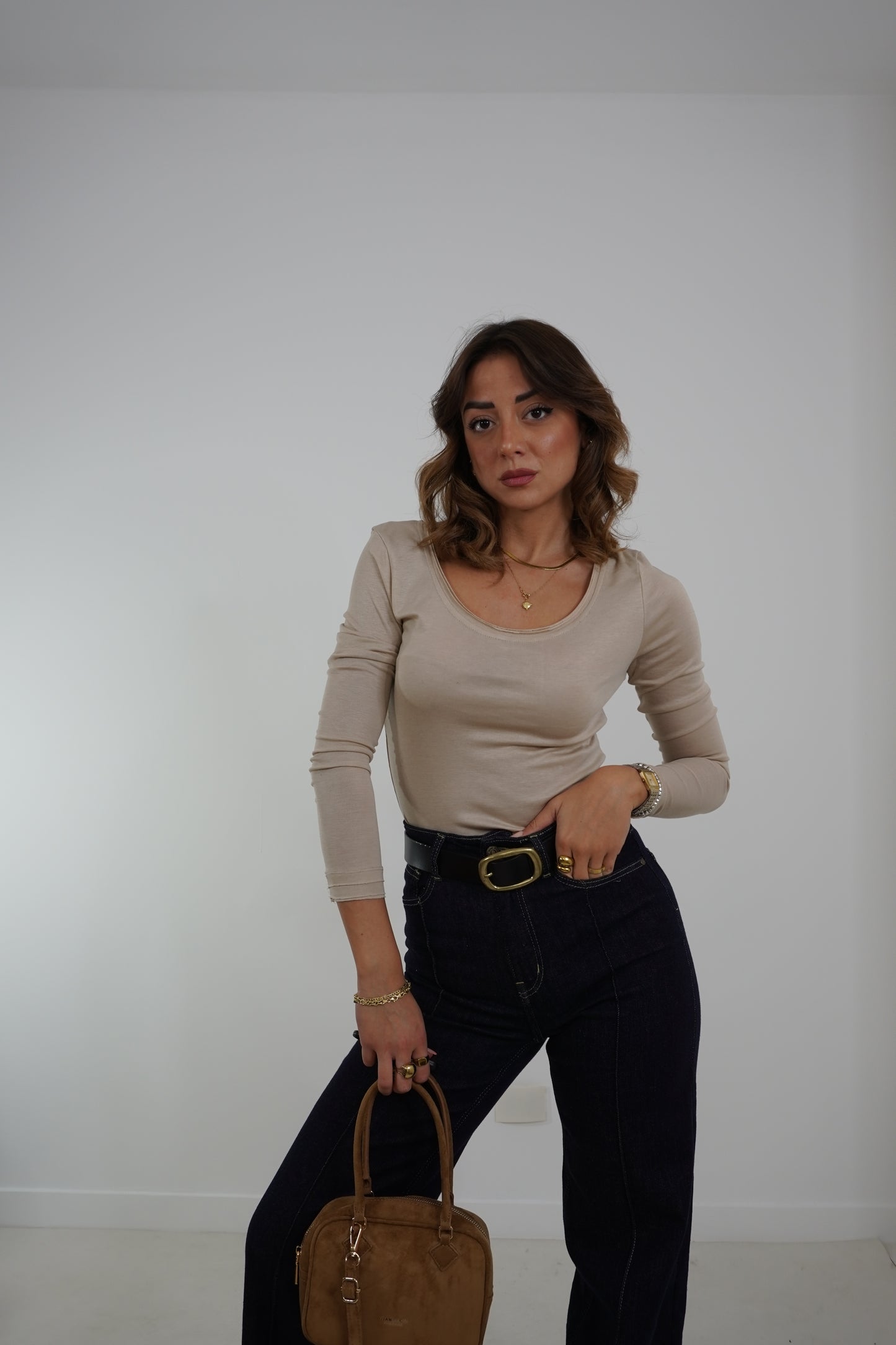 T-shirt misto lana MFS15764