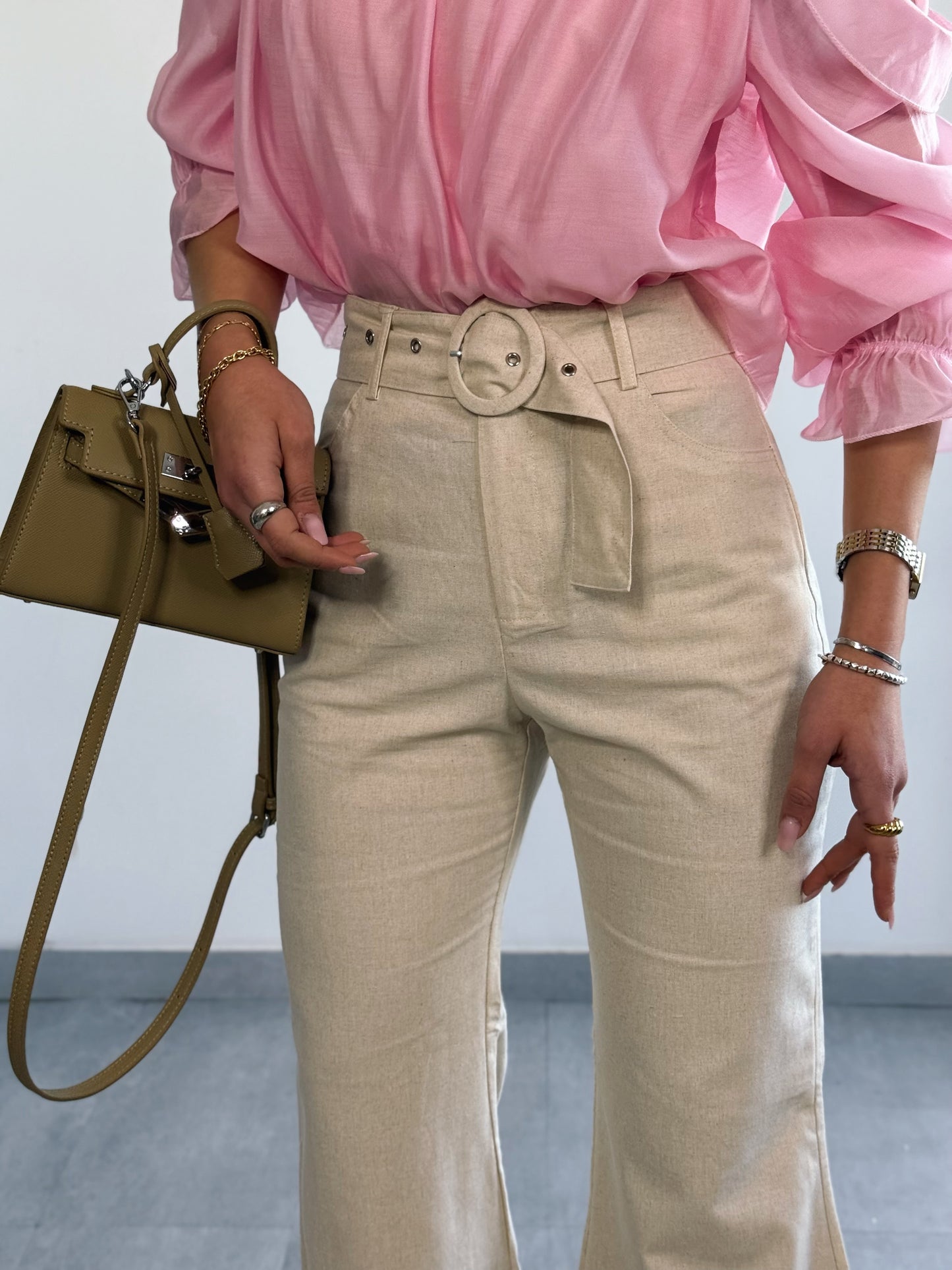 Pantalone RICAMO Lino