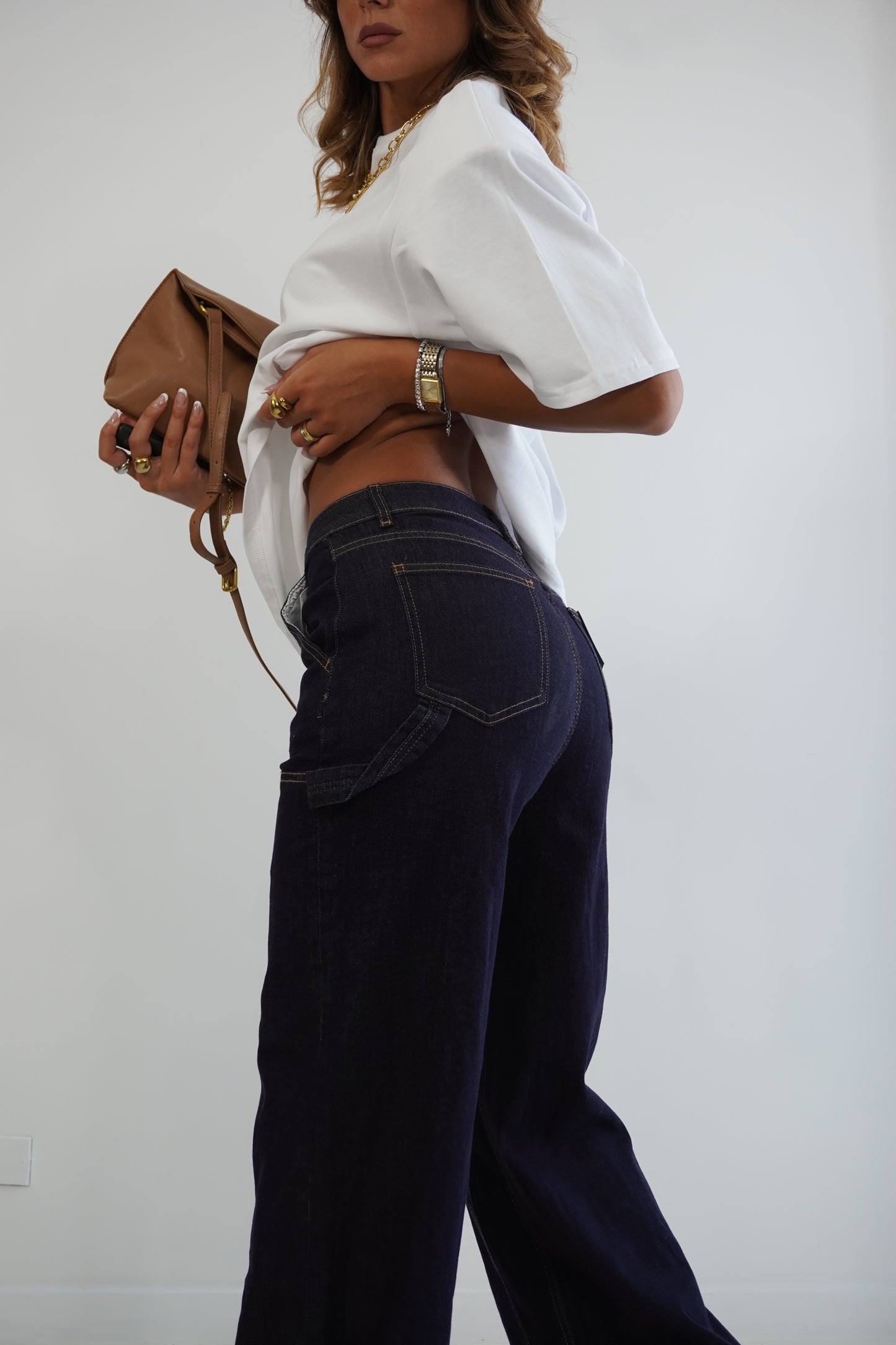 Jeans baggy impunture F31960