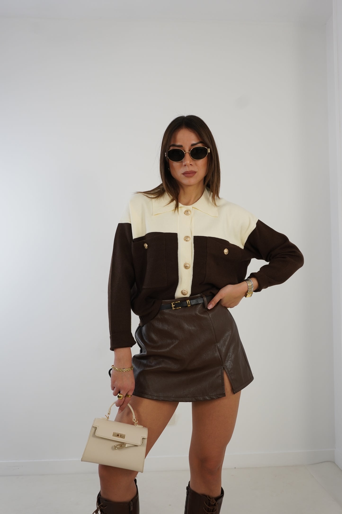 Cardigan COLOR BLOCK M&V