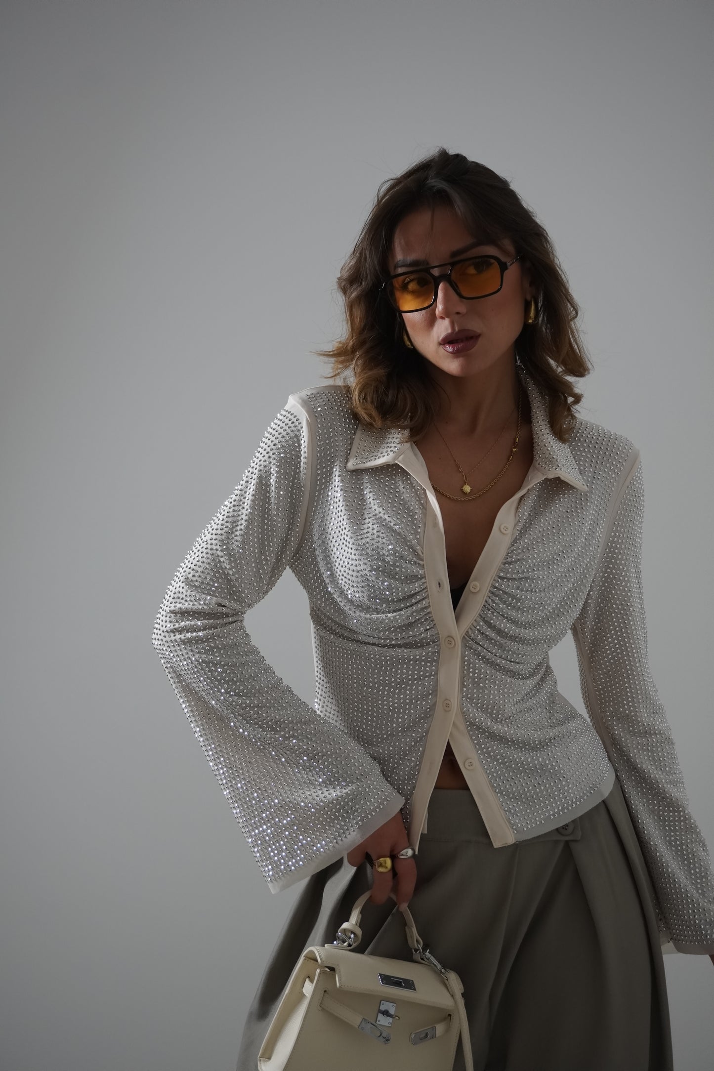 Camicia STRASS all over