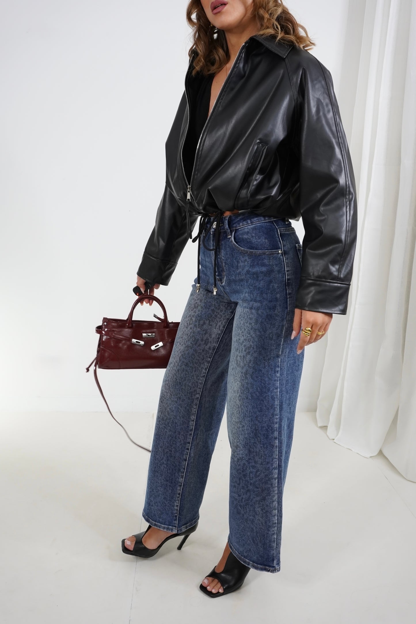 Jeans wide leg LEO 32113
