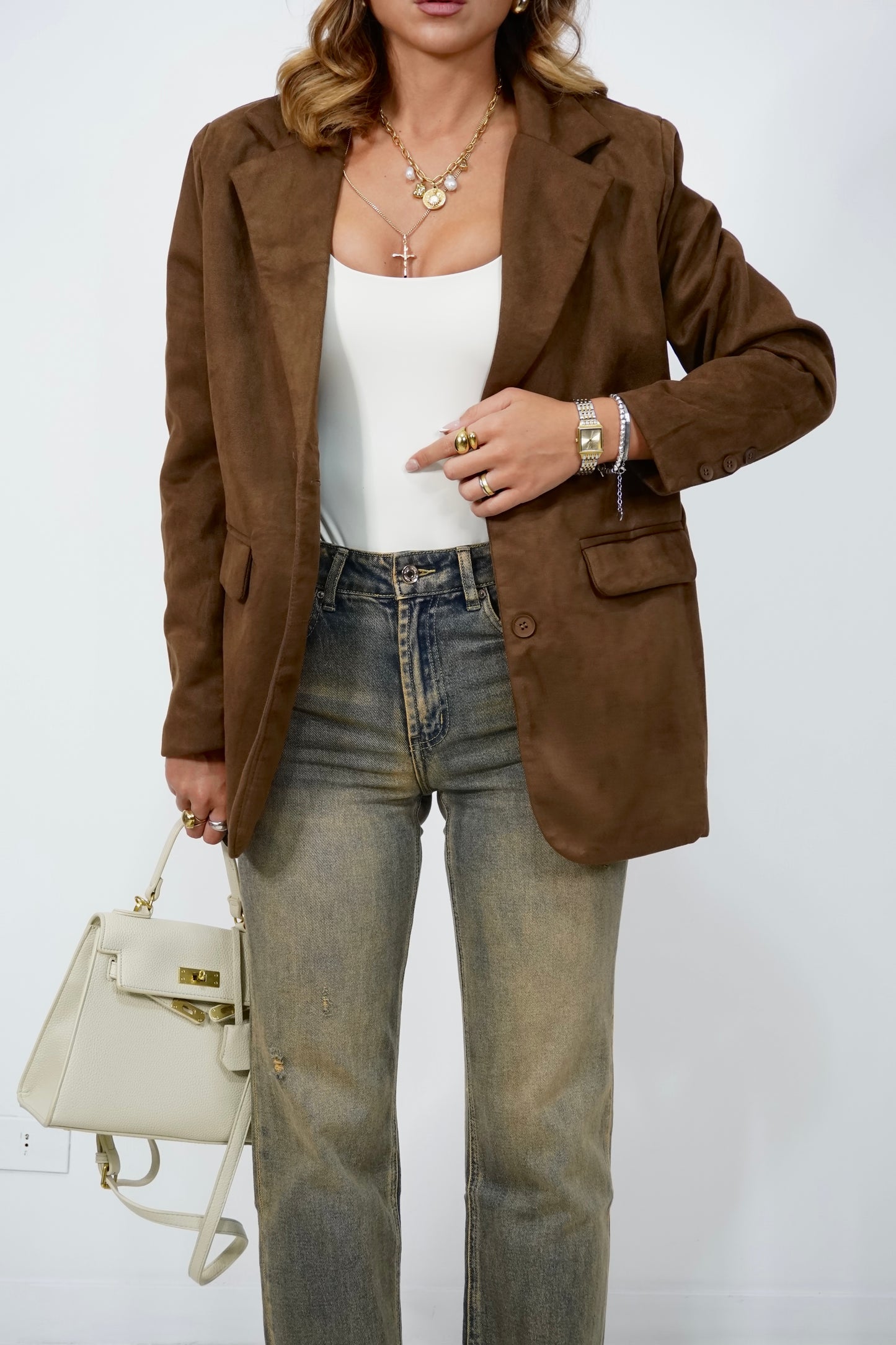 Blazer in suede