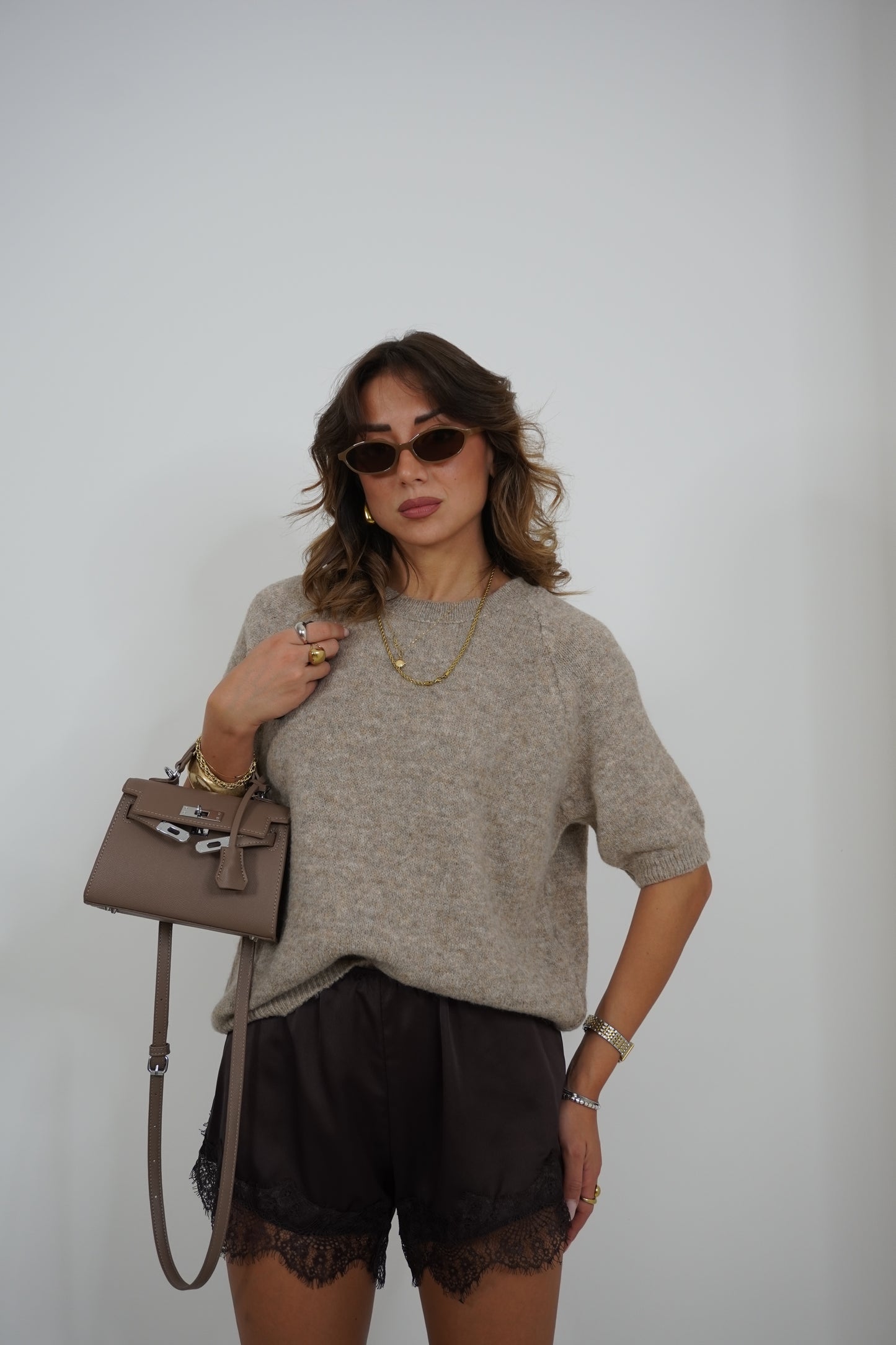 Maglione manica CROP