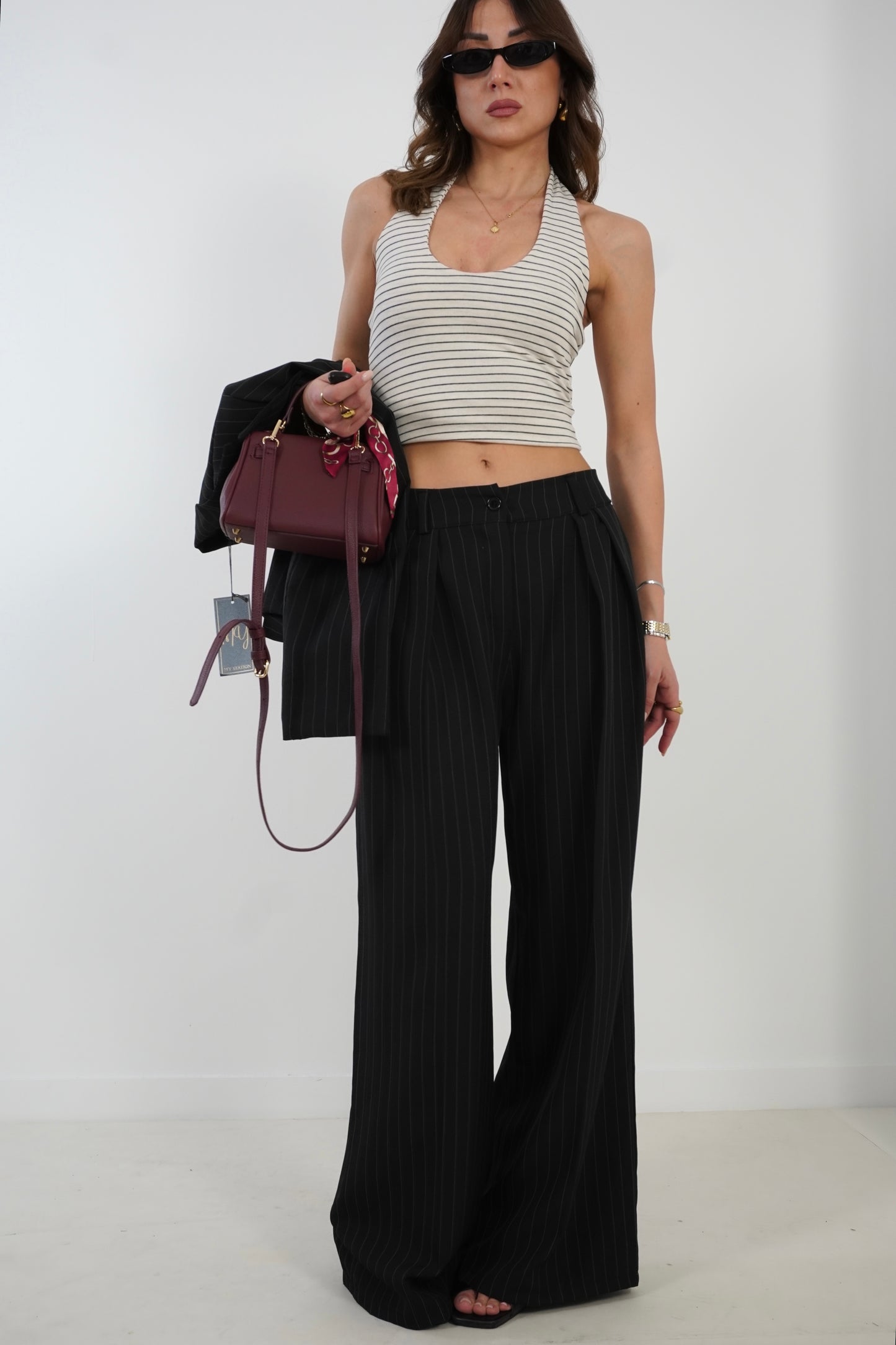 Tailleur gessato doppiopetto 19526