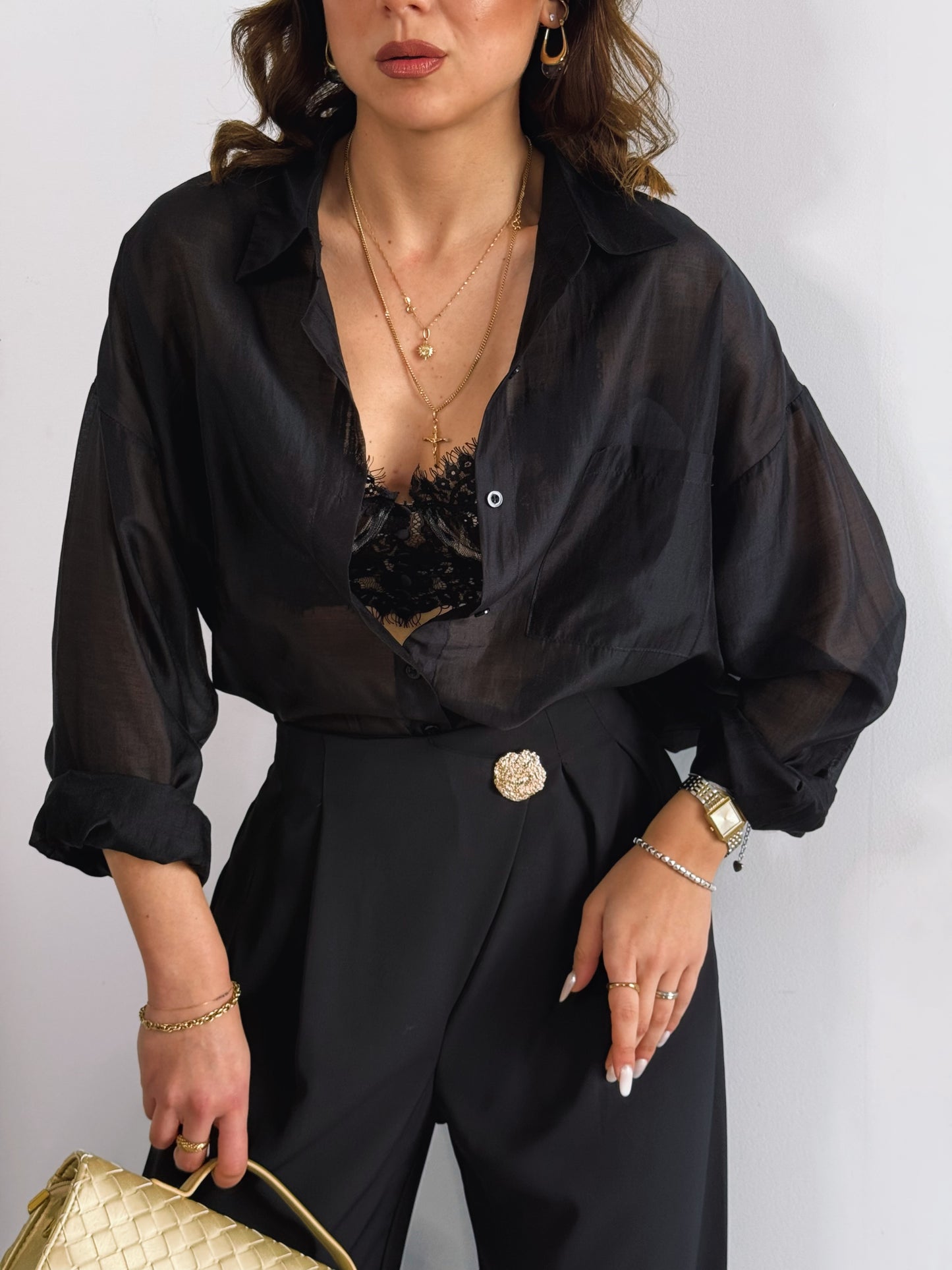 Camicia SEMITRASPARENTE
