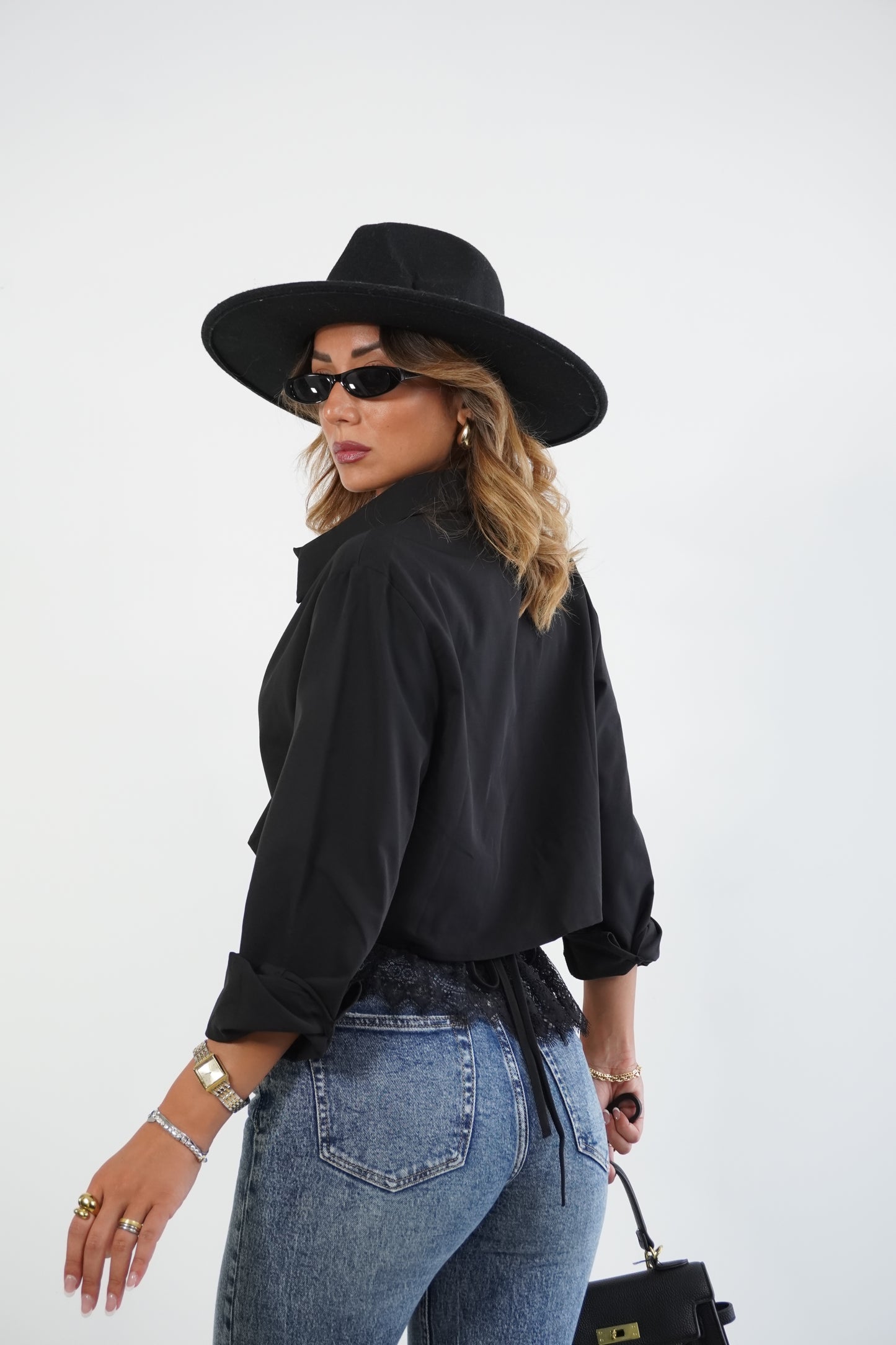 Camicia inserto in pizzo