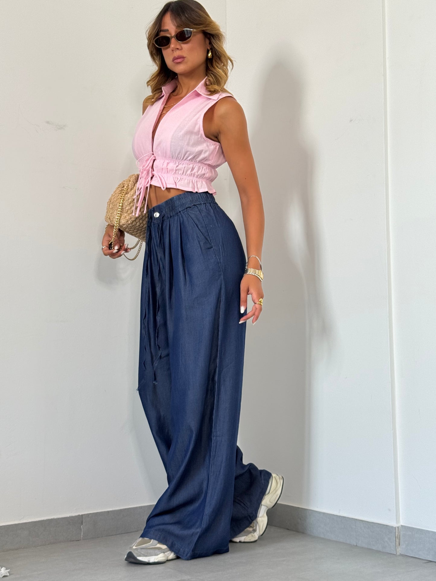 Pantalone a palazzo DENIM