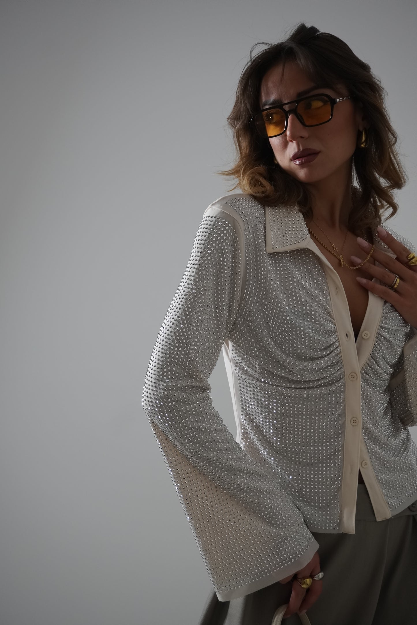 Camicia STRASS all over