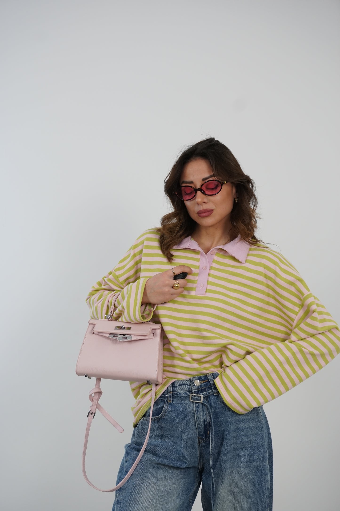 Felpa POLO a righe 72042