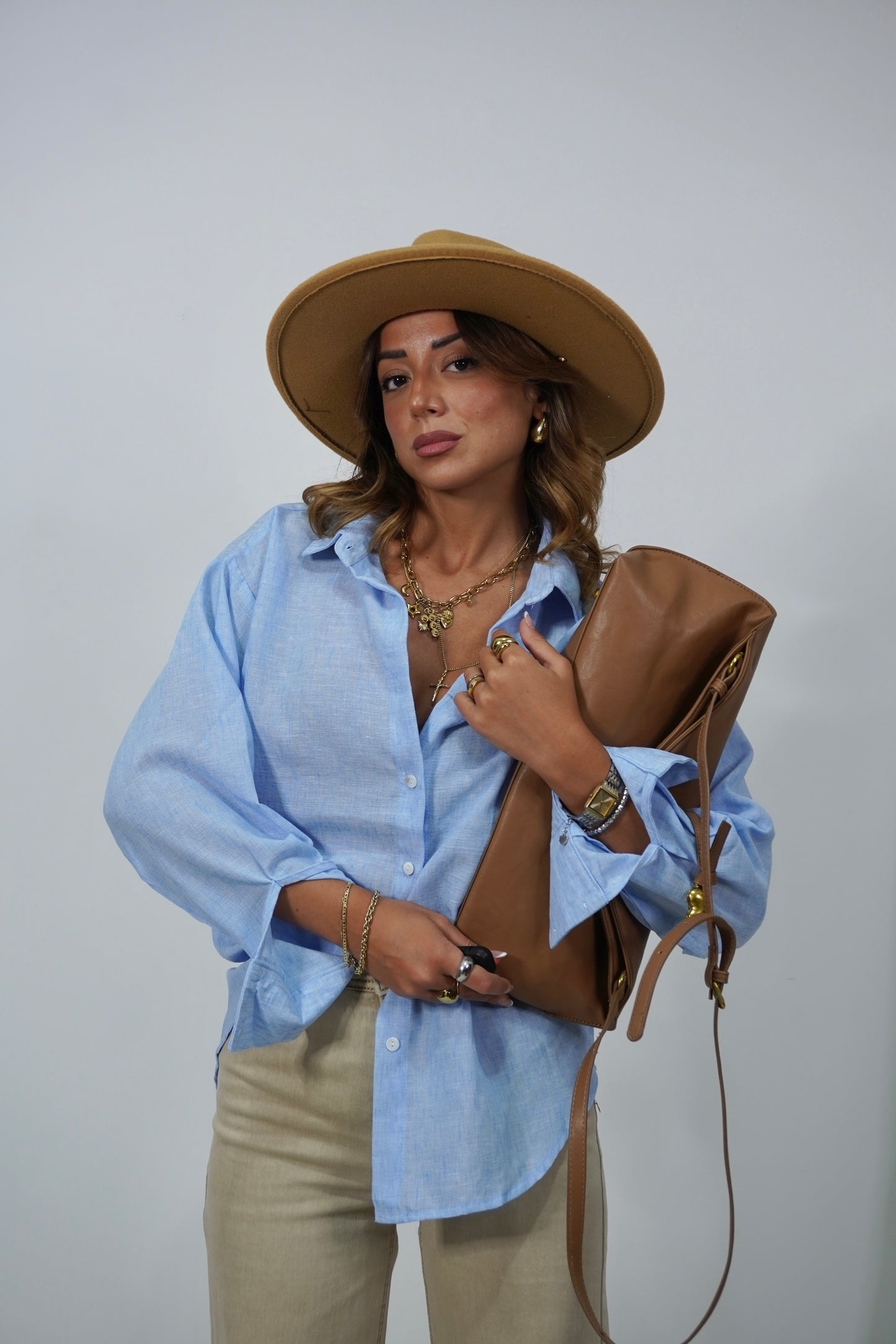 Camicia basic mélange