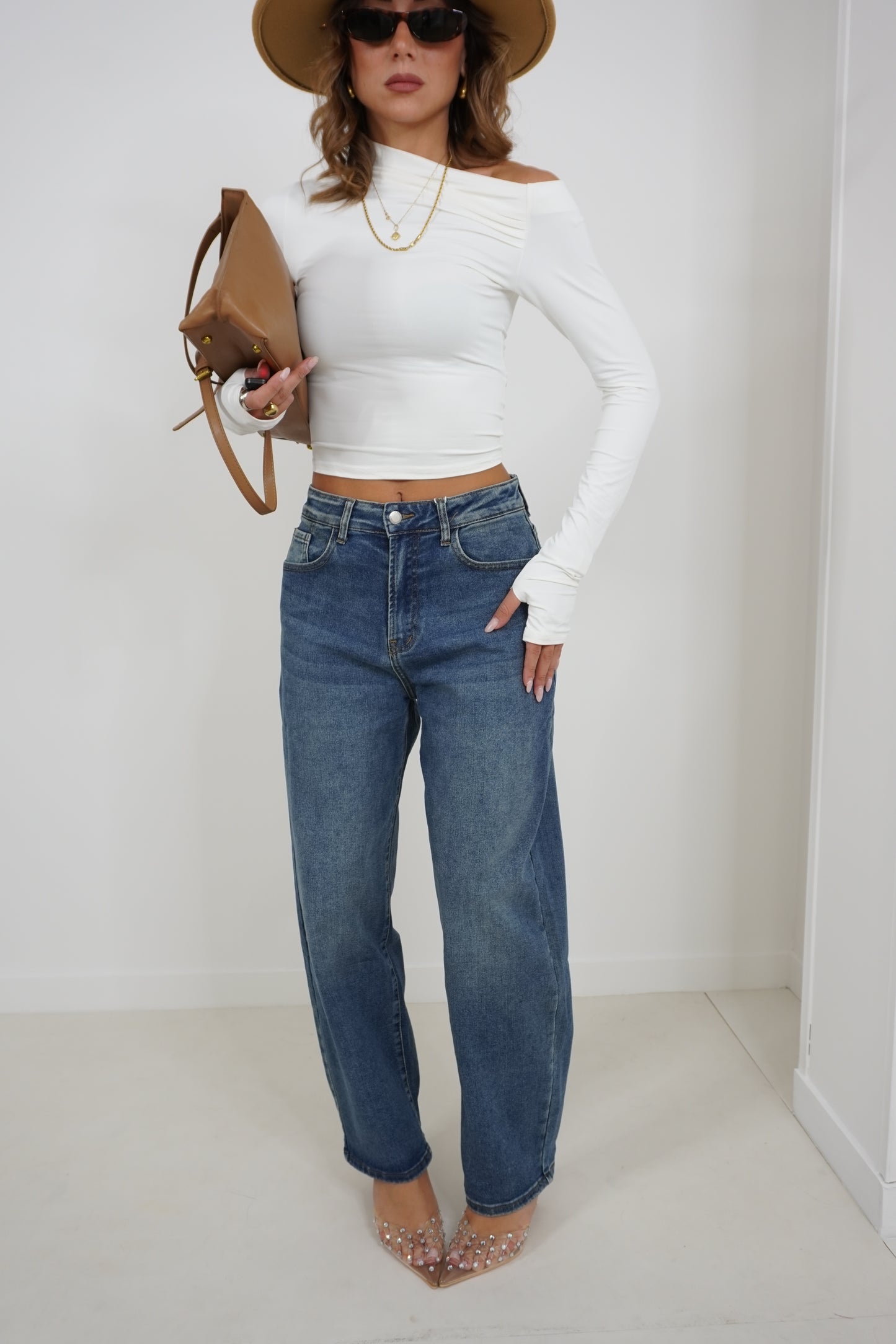 Jeans BALLOON blu medio