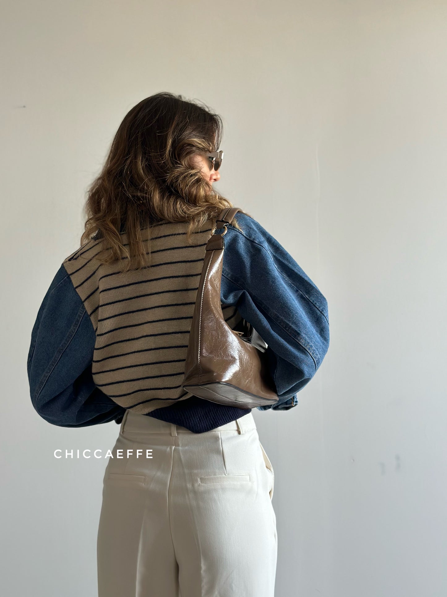 Cardigan COMBINATO denim
