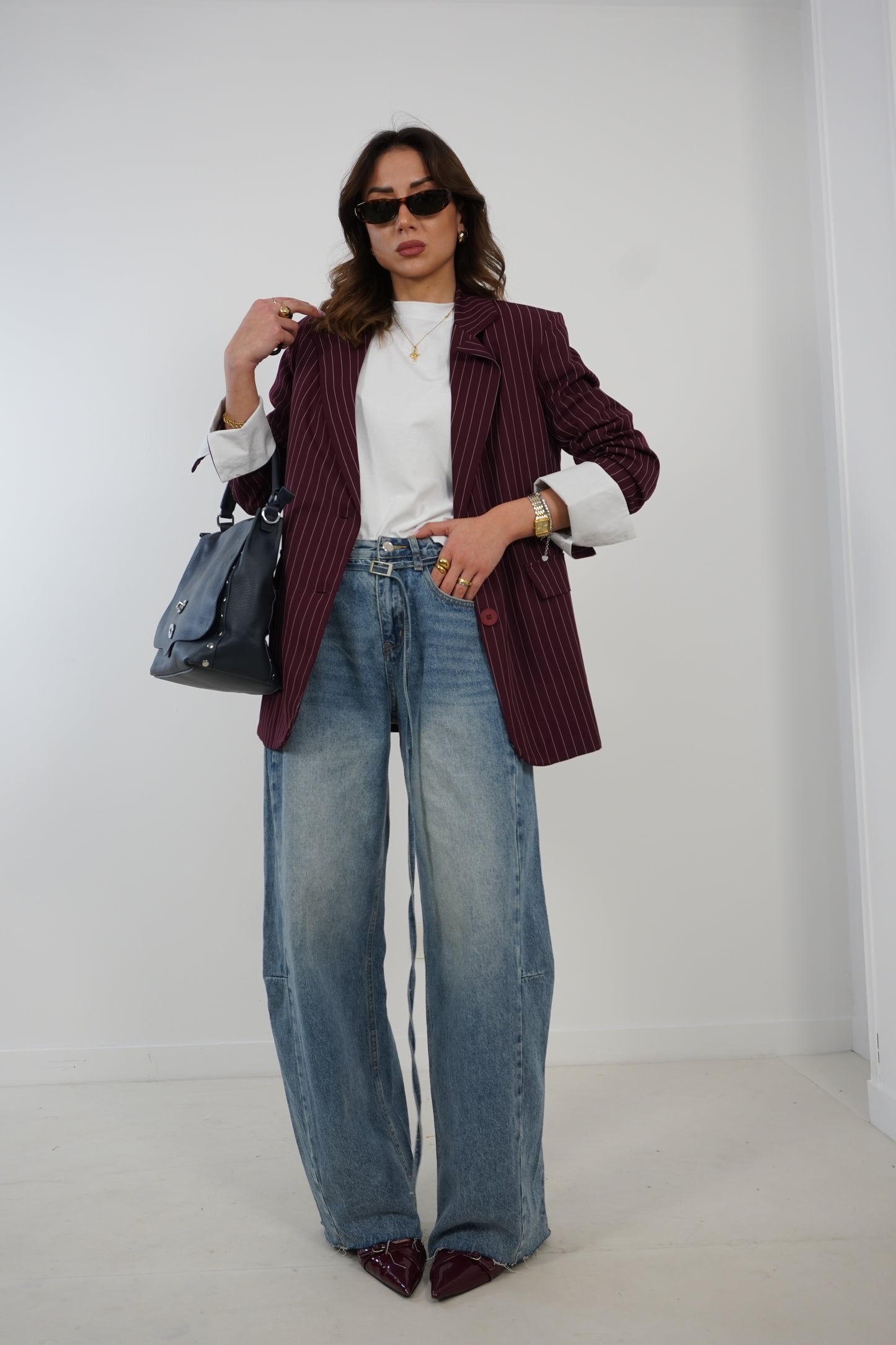 Jeans BALLOON cinturino SS-A3458