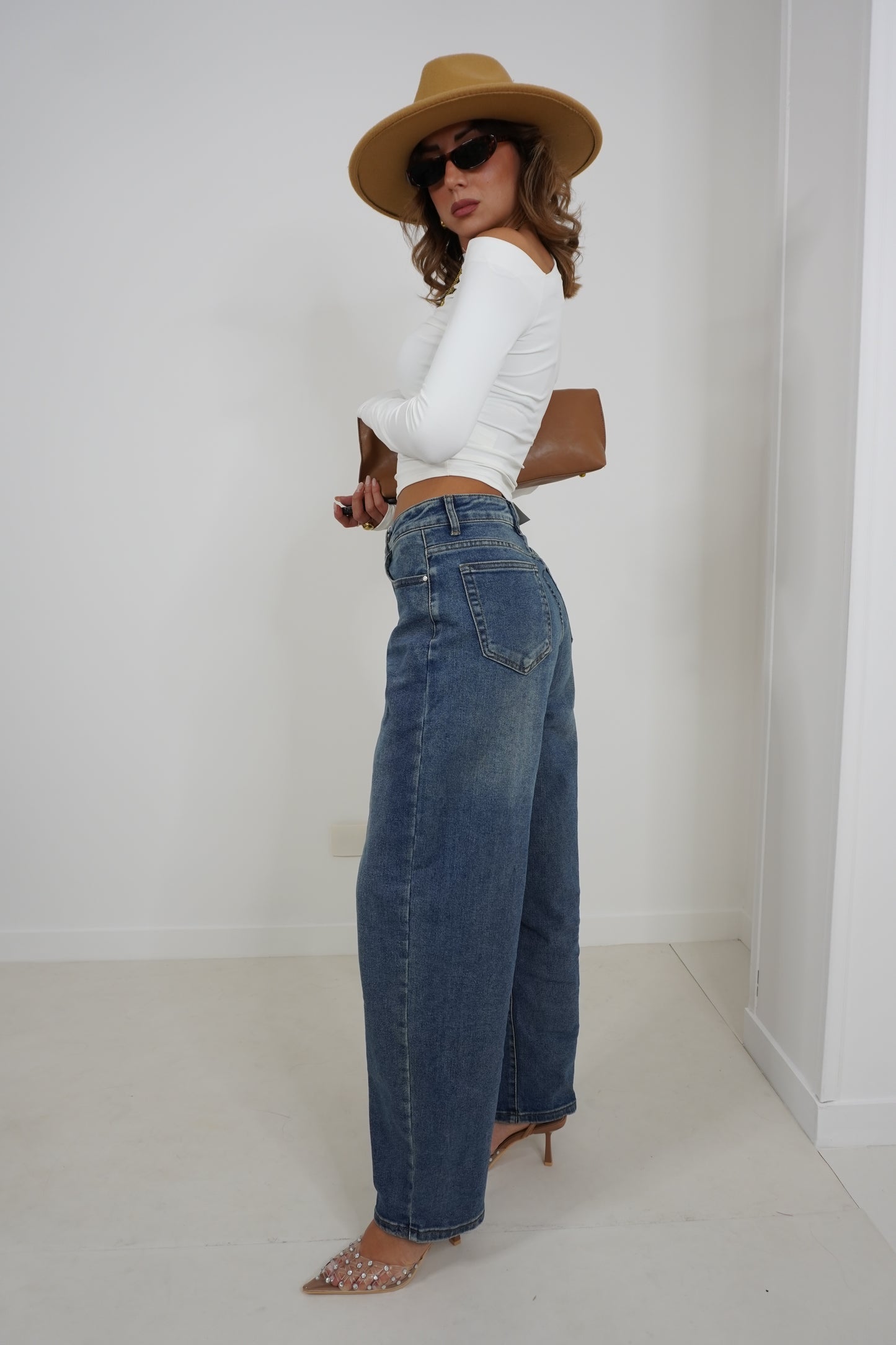 Jeans BALLOON blu medio