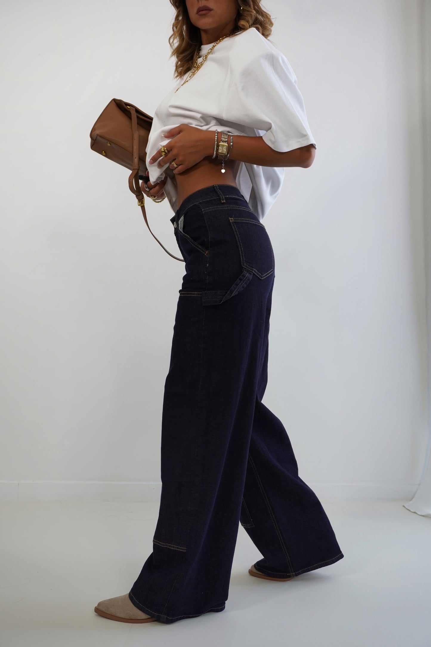 Jeans baggy impunture F31960