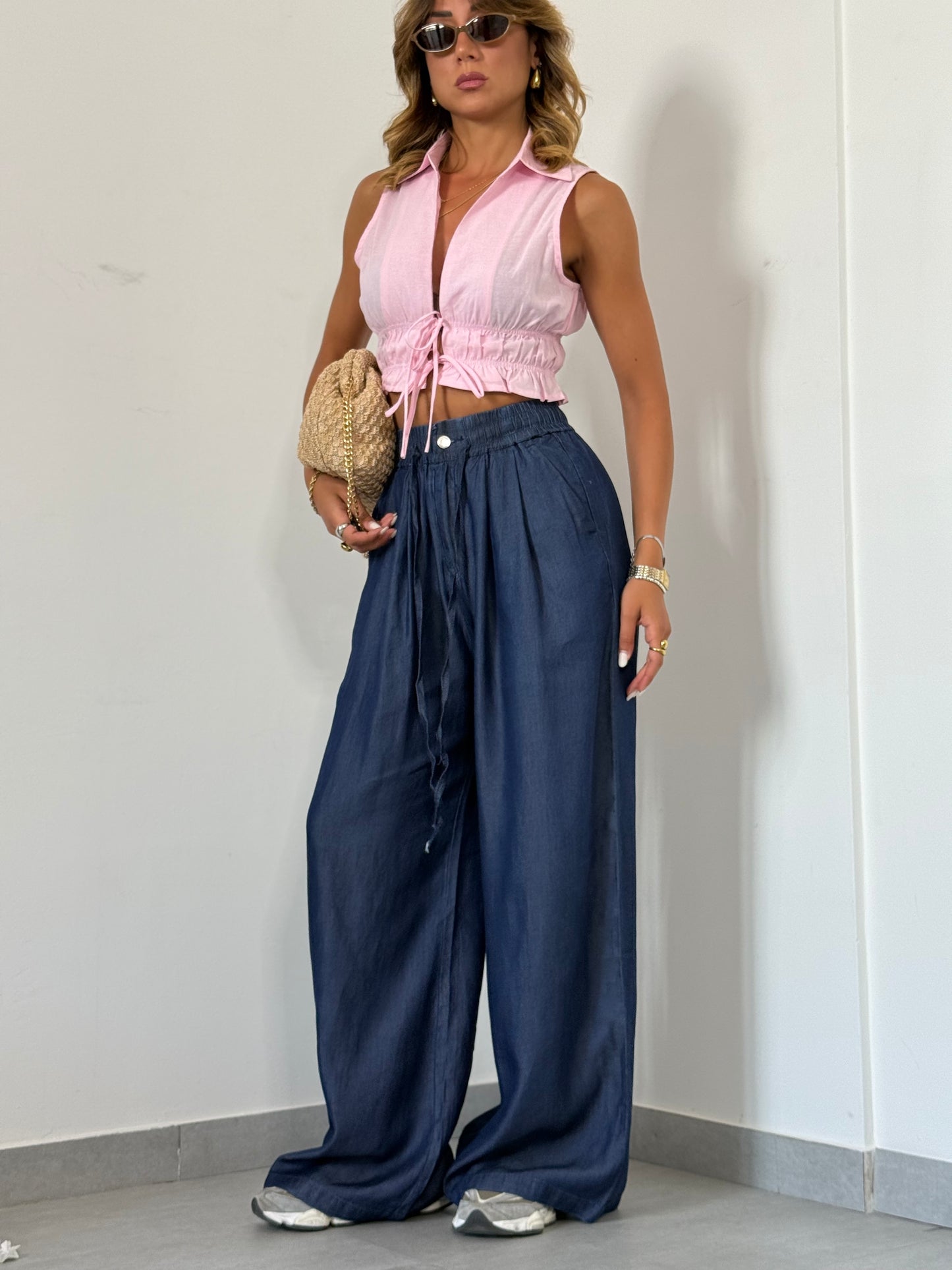 Pantalone a palazzo DENIM