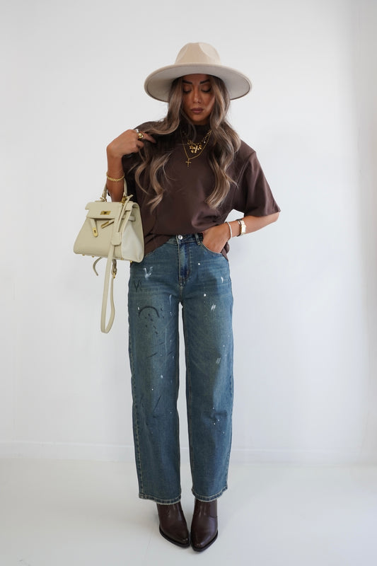 Jeans PAINT mom fit F32127