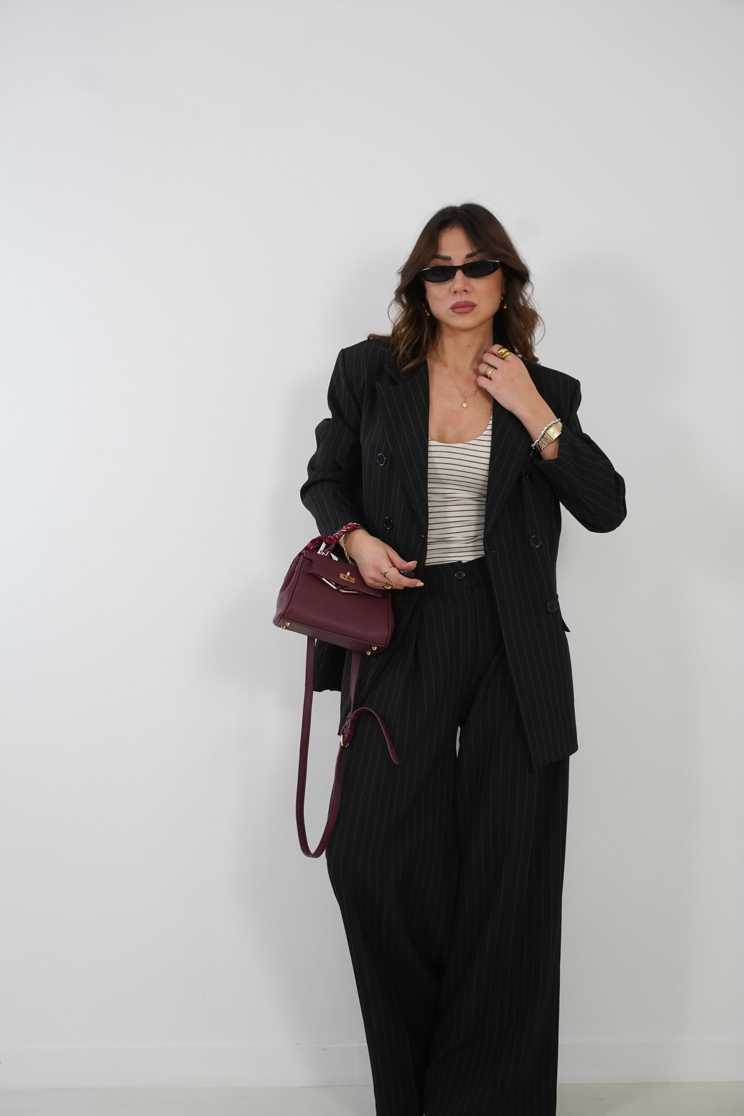 Tailleur gessato doppiopetto 19526