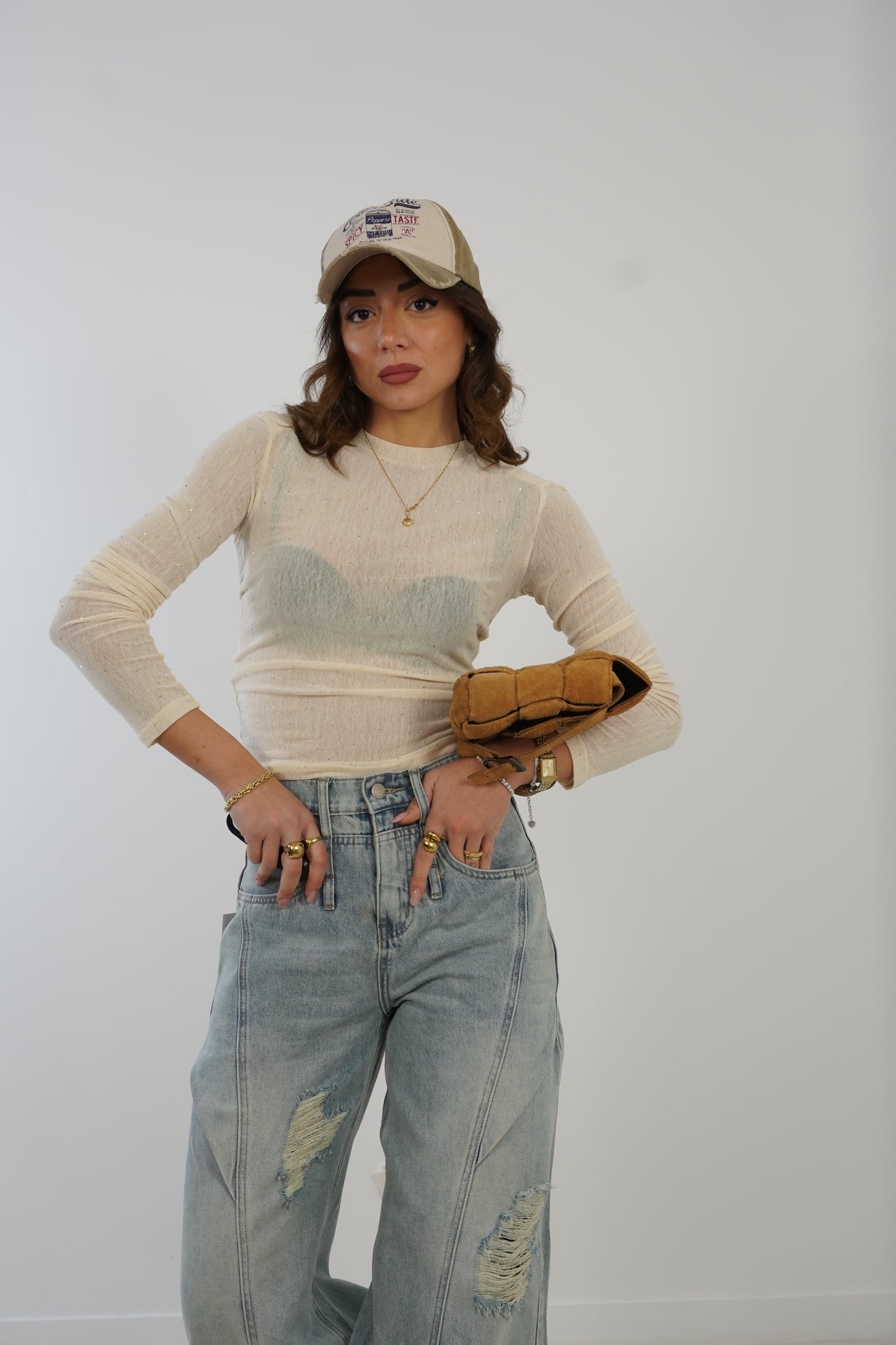 Top STRASS arricciatura z7051