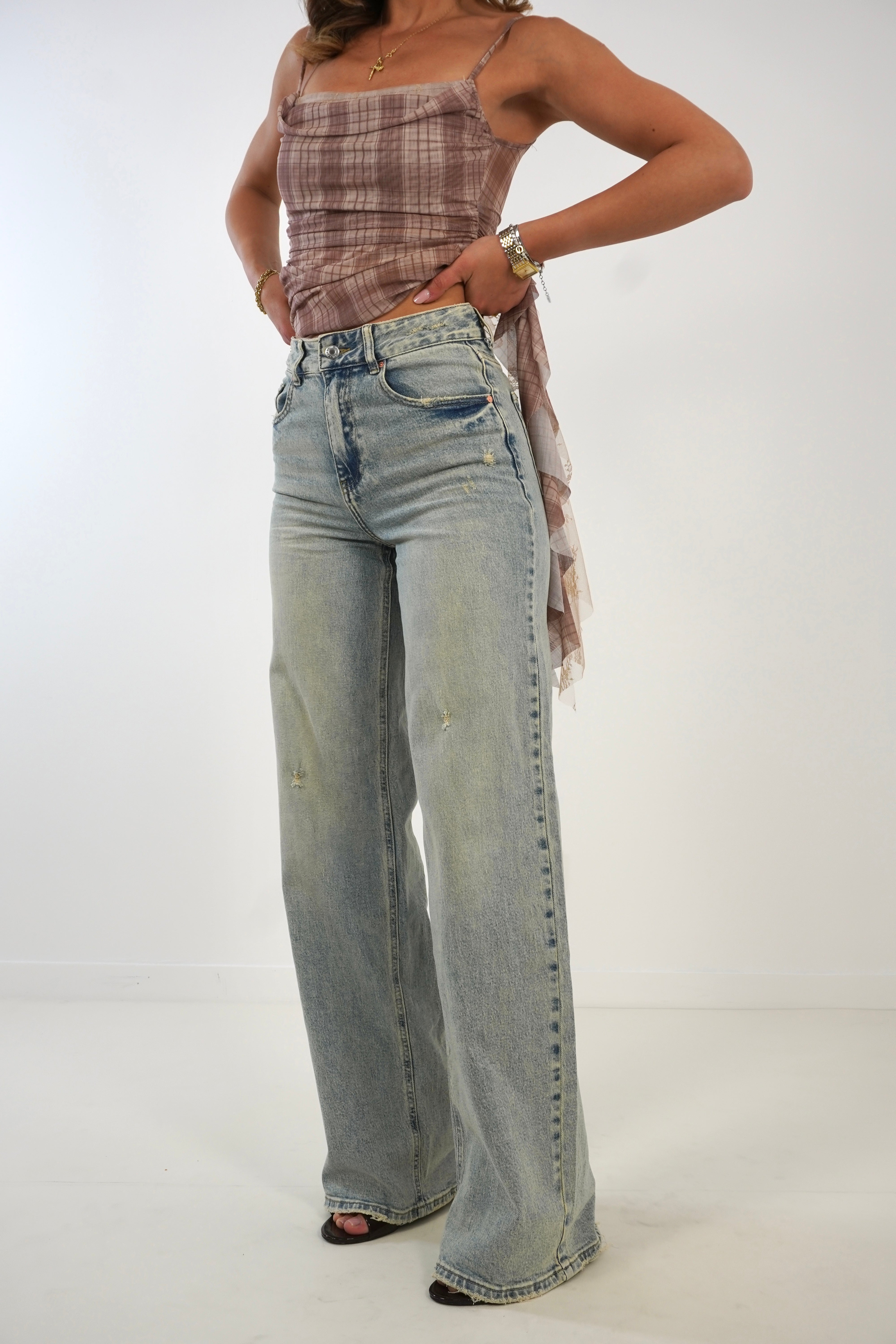 Jeans a palazzo H5607