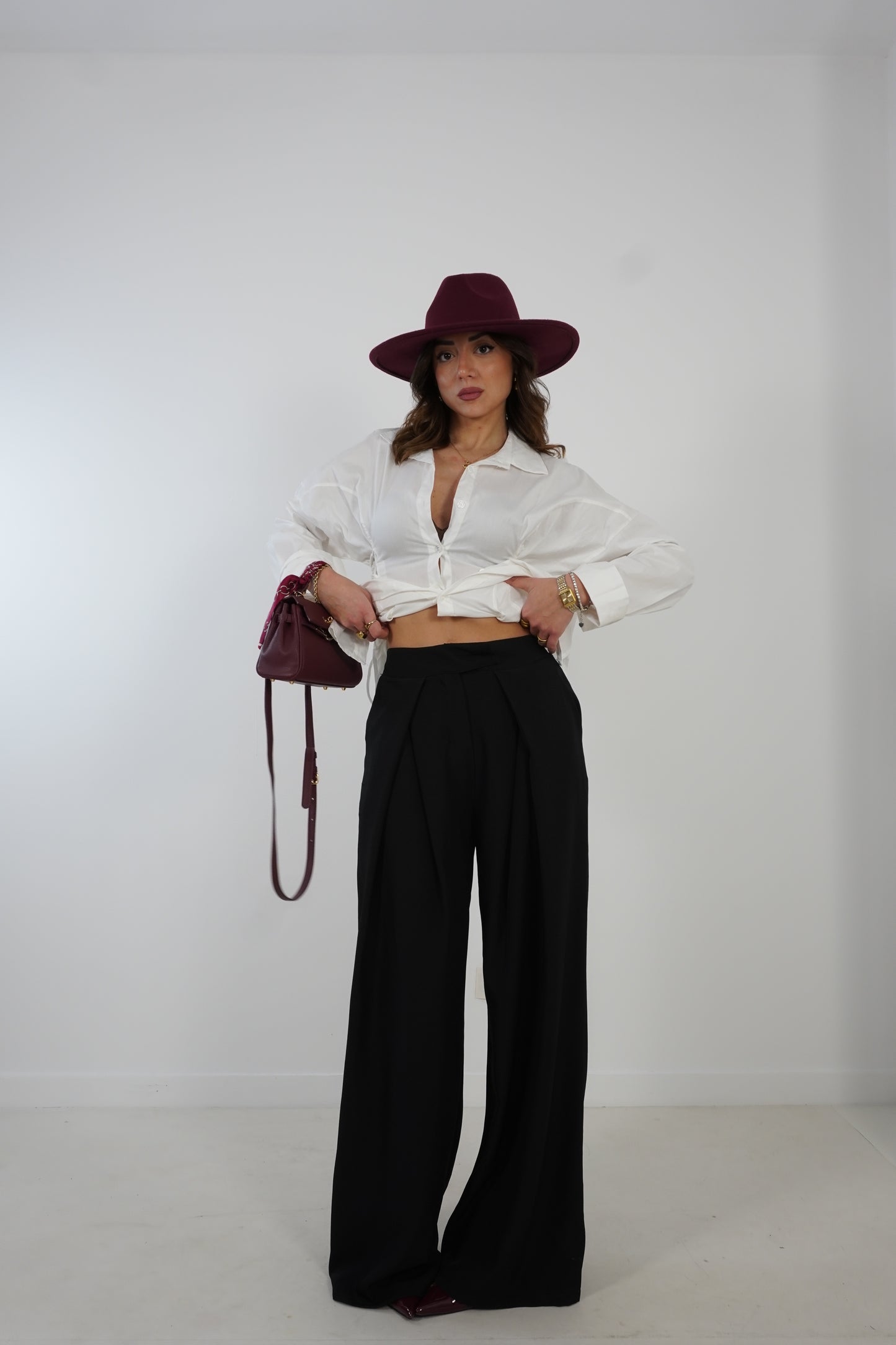 Pantalone palazzo pieghe 19778