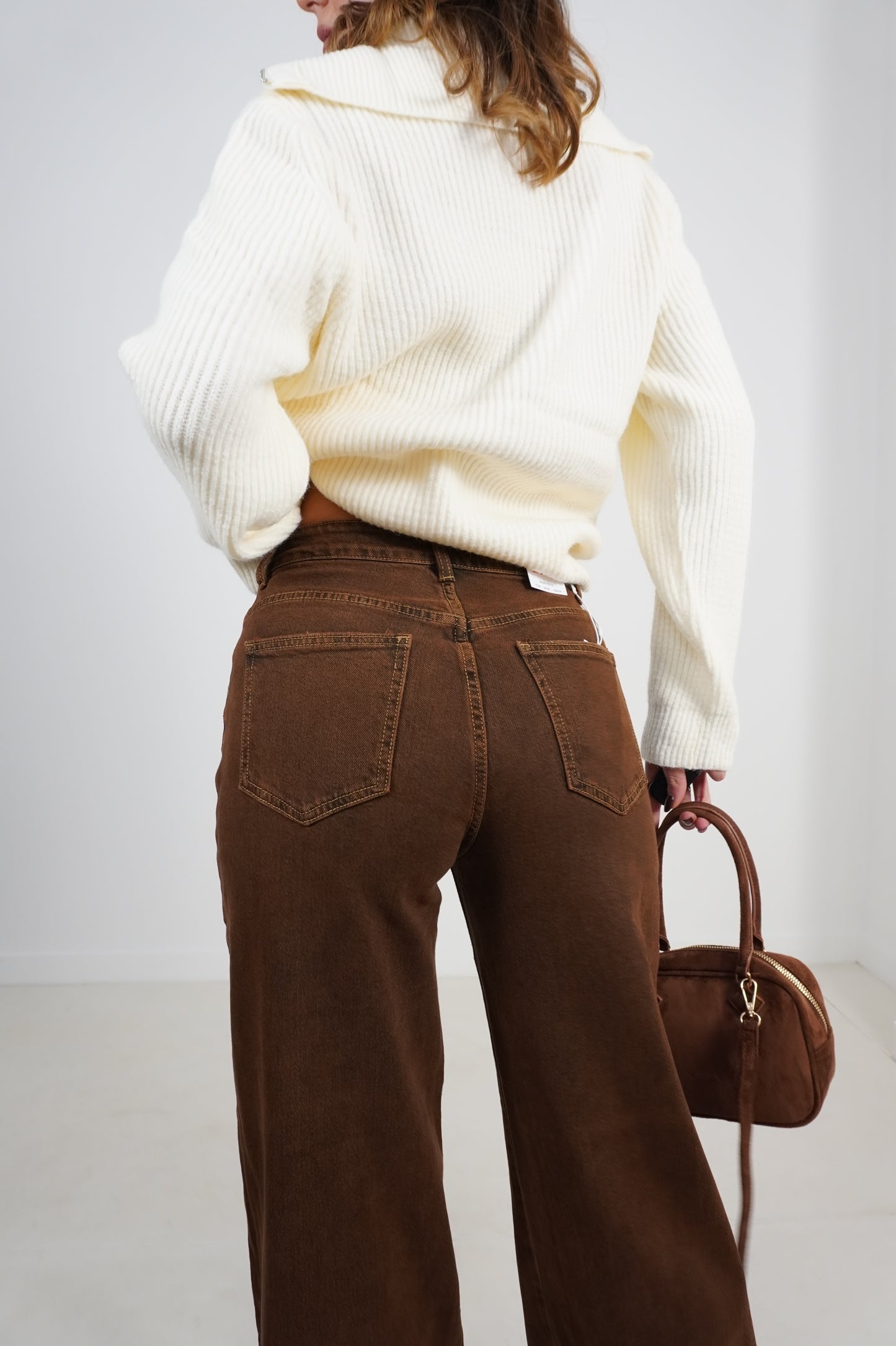 Jeans invecchiato brown F32307