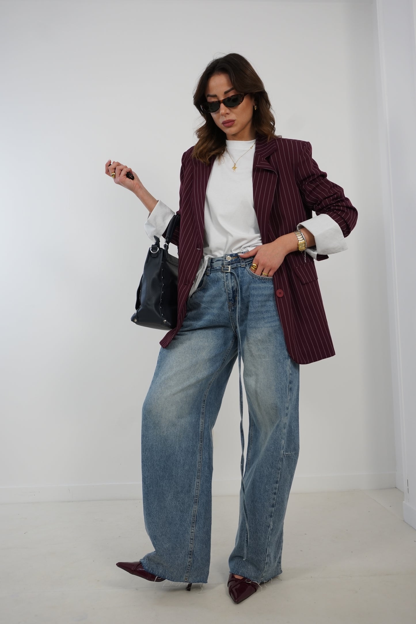 Jeans BALLOON cinturino SS-A3458