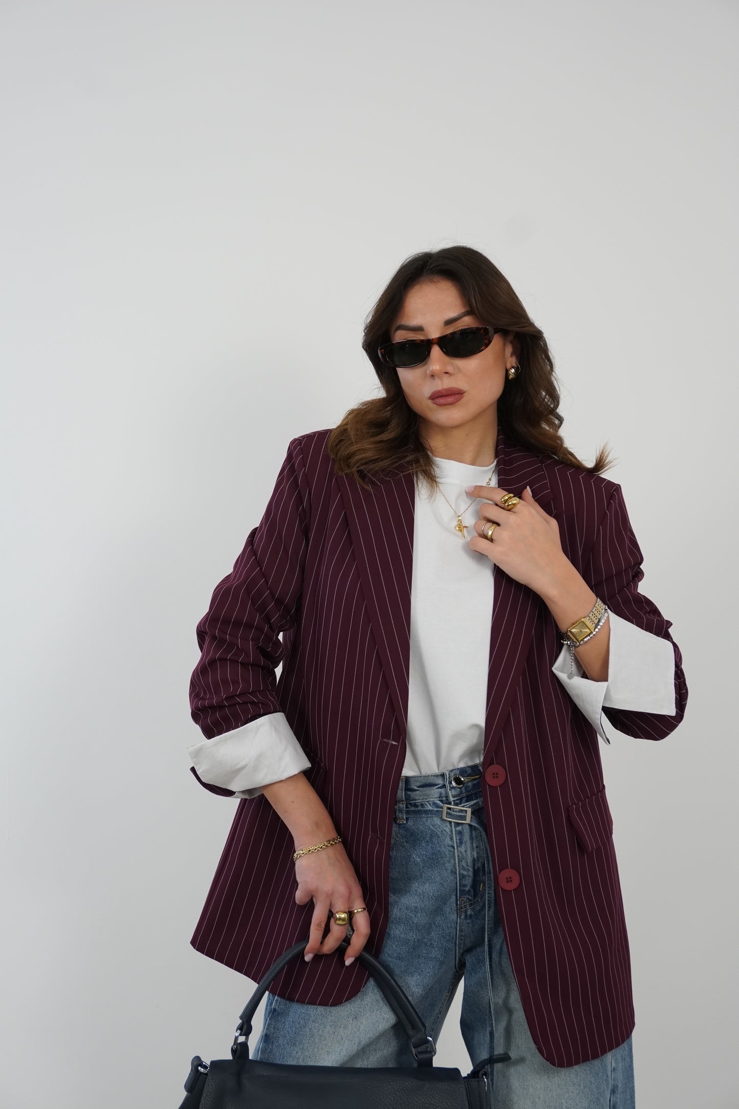 Blazer gessato RISVOLTO 87175