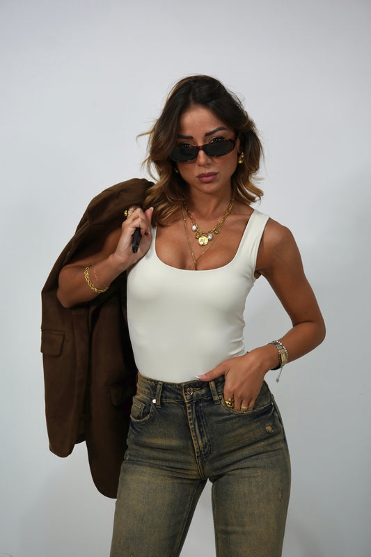 Body modellante scollo tondo