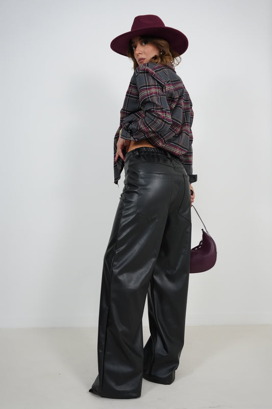 Pantalone pelle baggy 18060