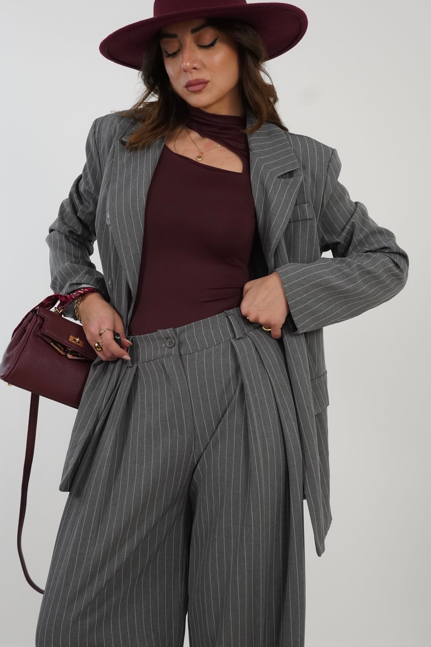 Tailleur gessato doppiopetto 19526