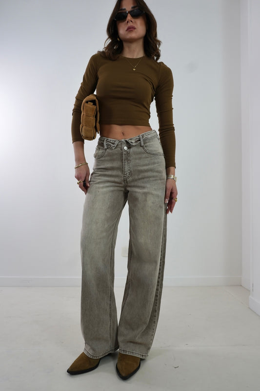 Jeans con cintura risvoltata FX5240