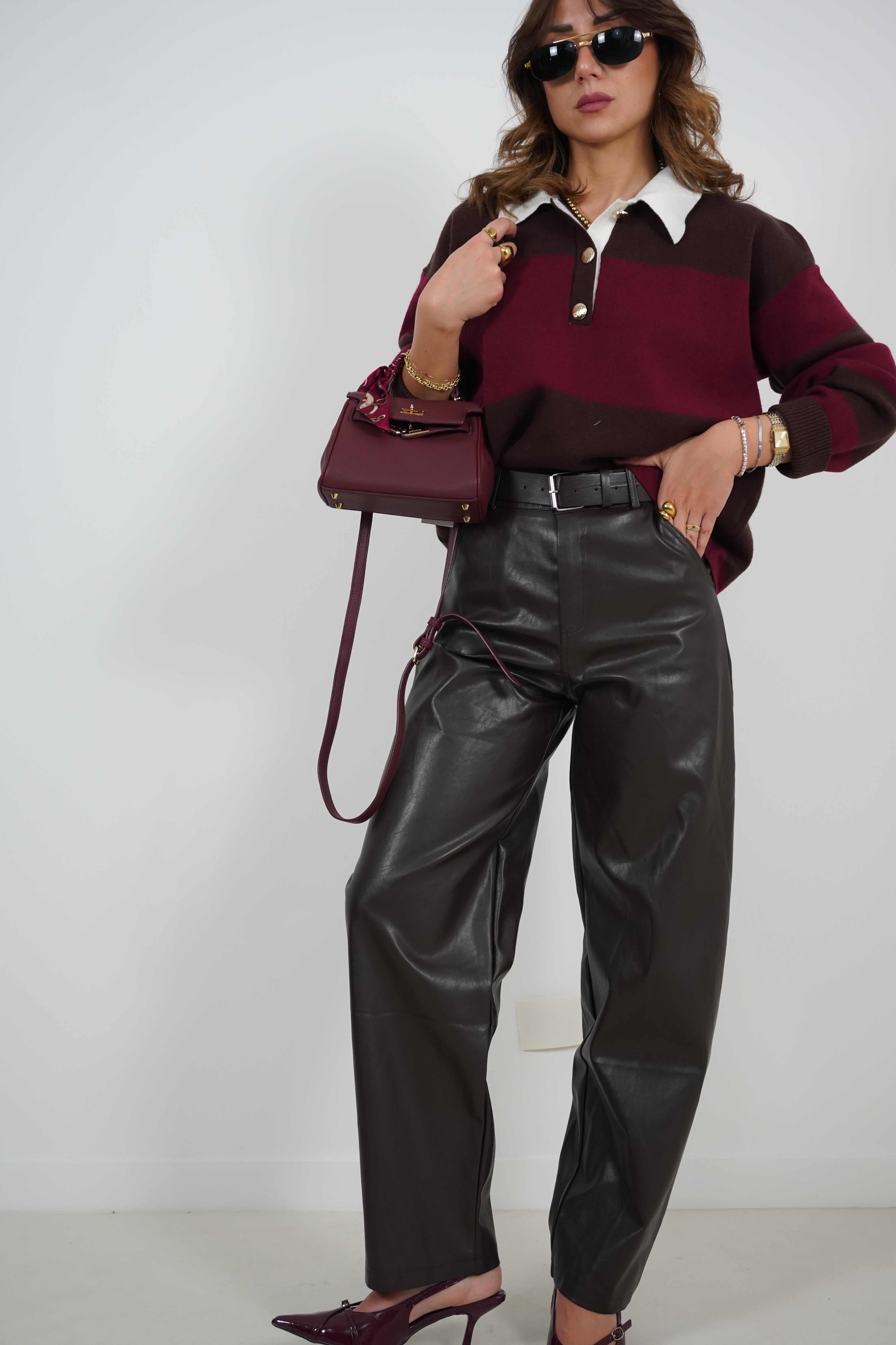Pantalone BALLOON pelle MC7973
