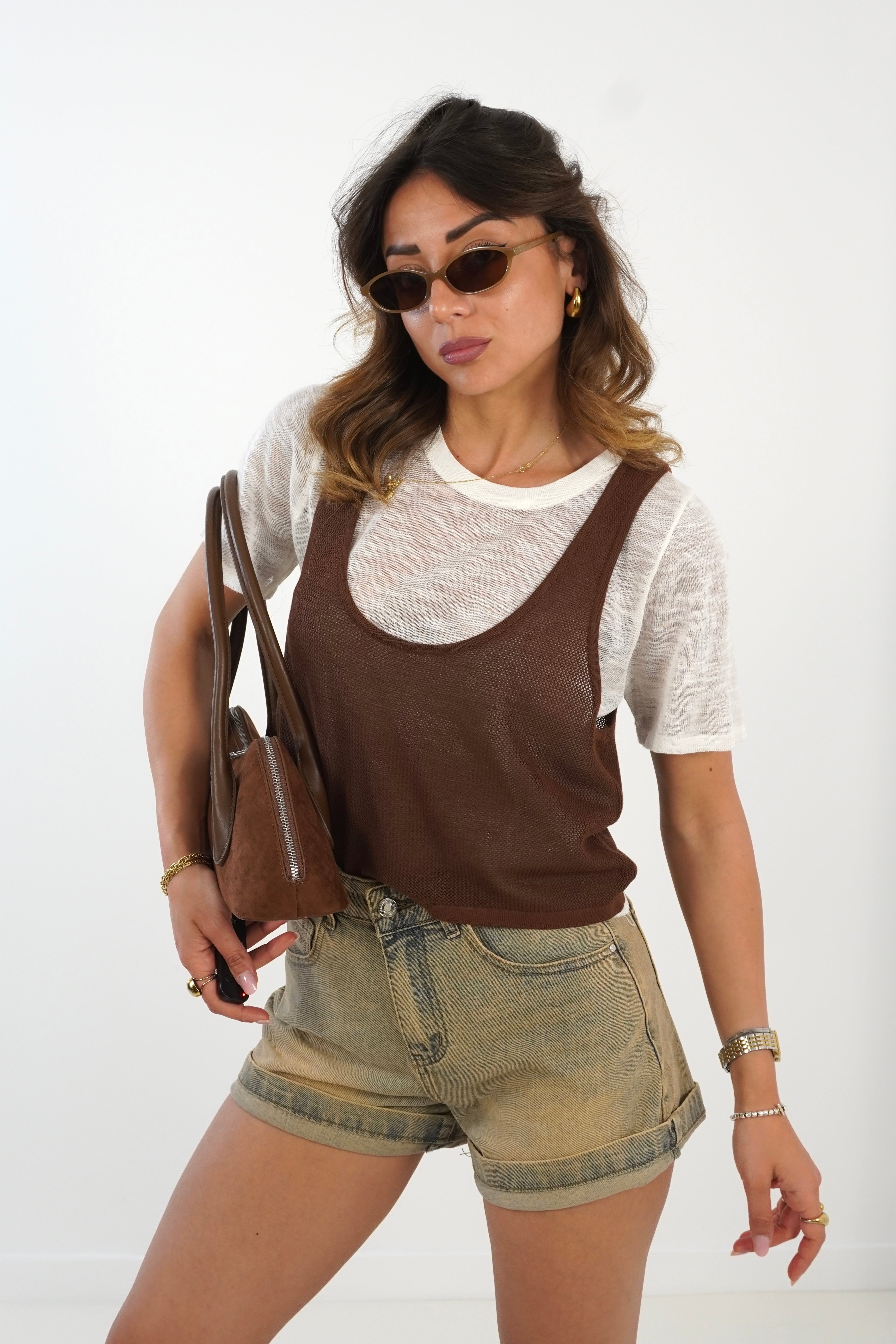 T-shirt con canotta 11016