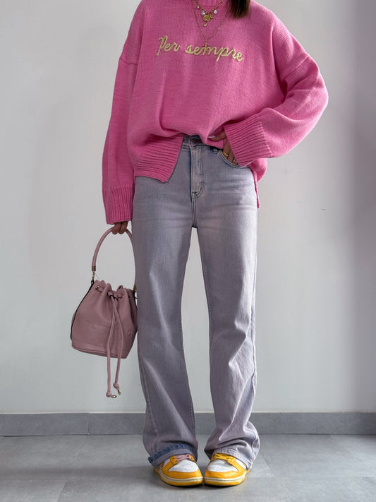 Jeans SPALMATO rosa