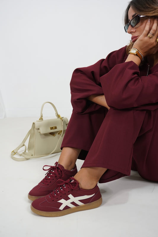 Sneakers con fasce a contrasto