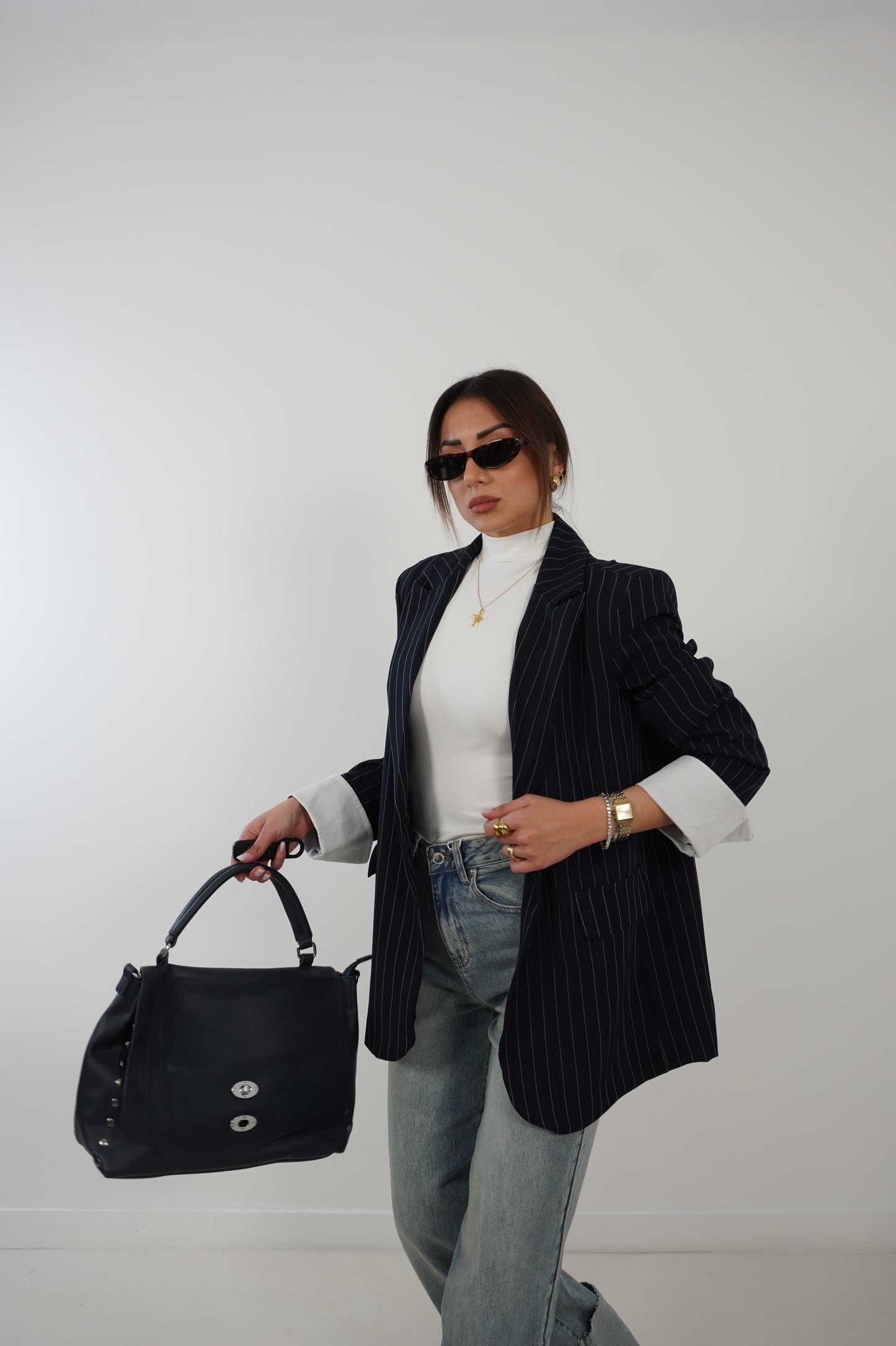 Blazer gessato RISVOLTO 87175