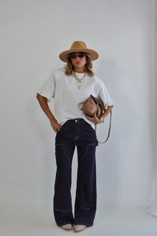 Jeans baggy impunture F31960