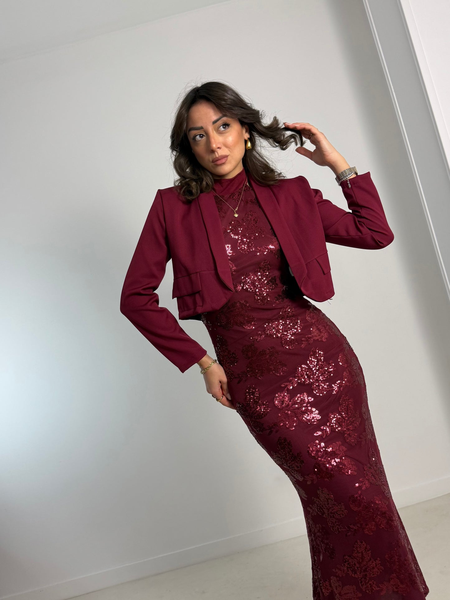 Abito halter SEQUIN LACE