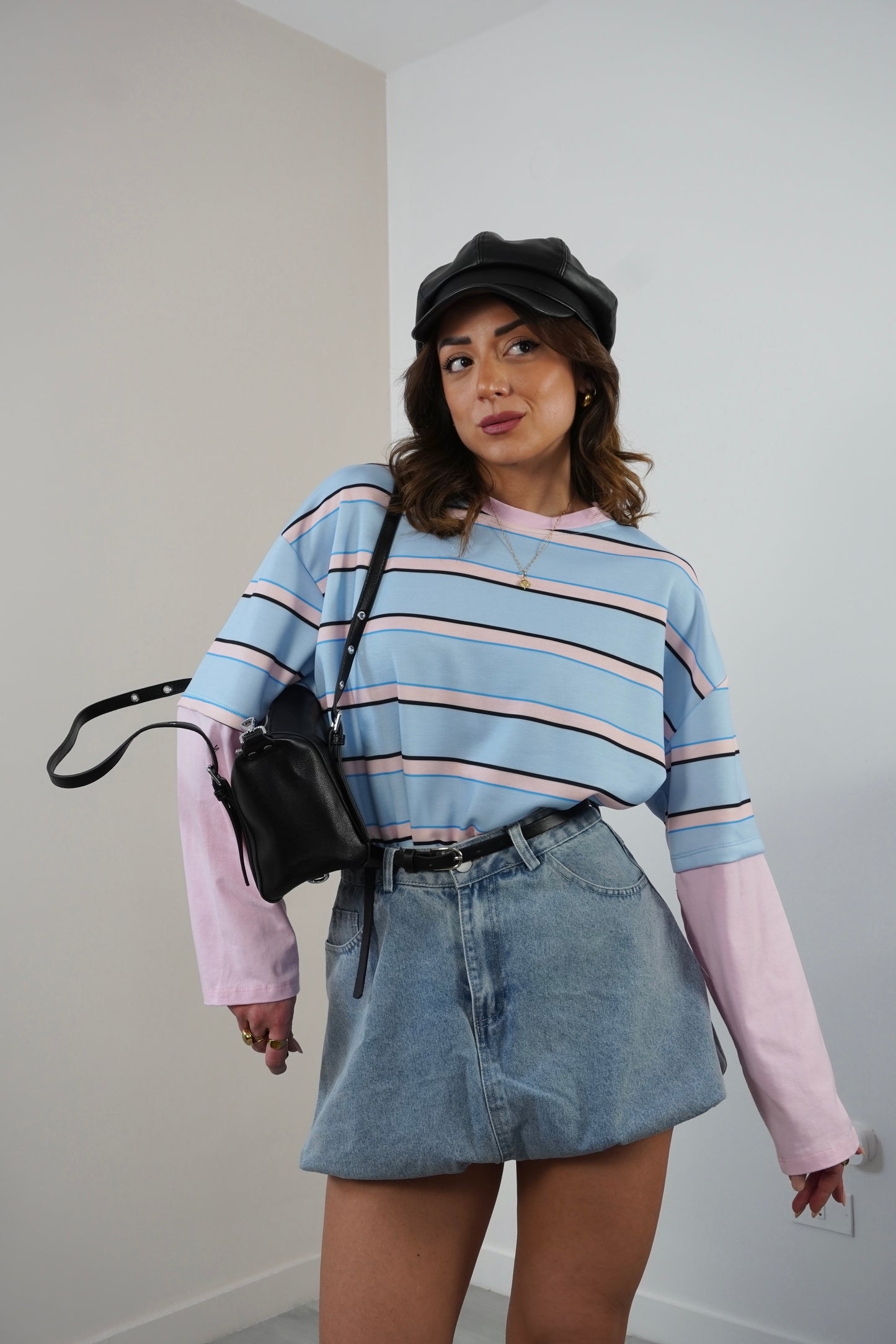 Doppia t-shirt a righe 85061