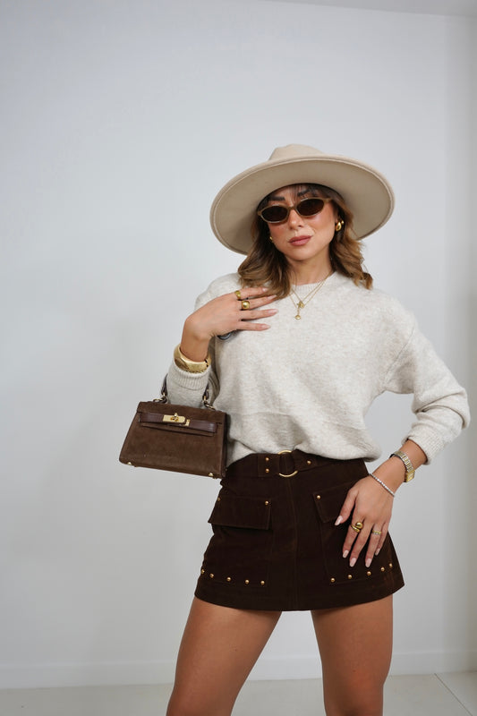Pantagonna suede&borchie W692