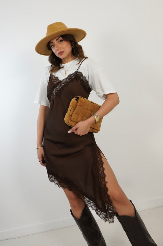 Abito asimmetrico LACE 43795