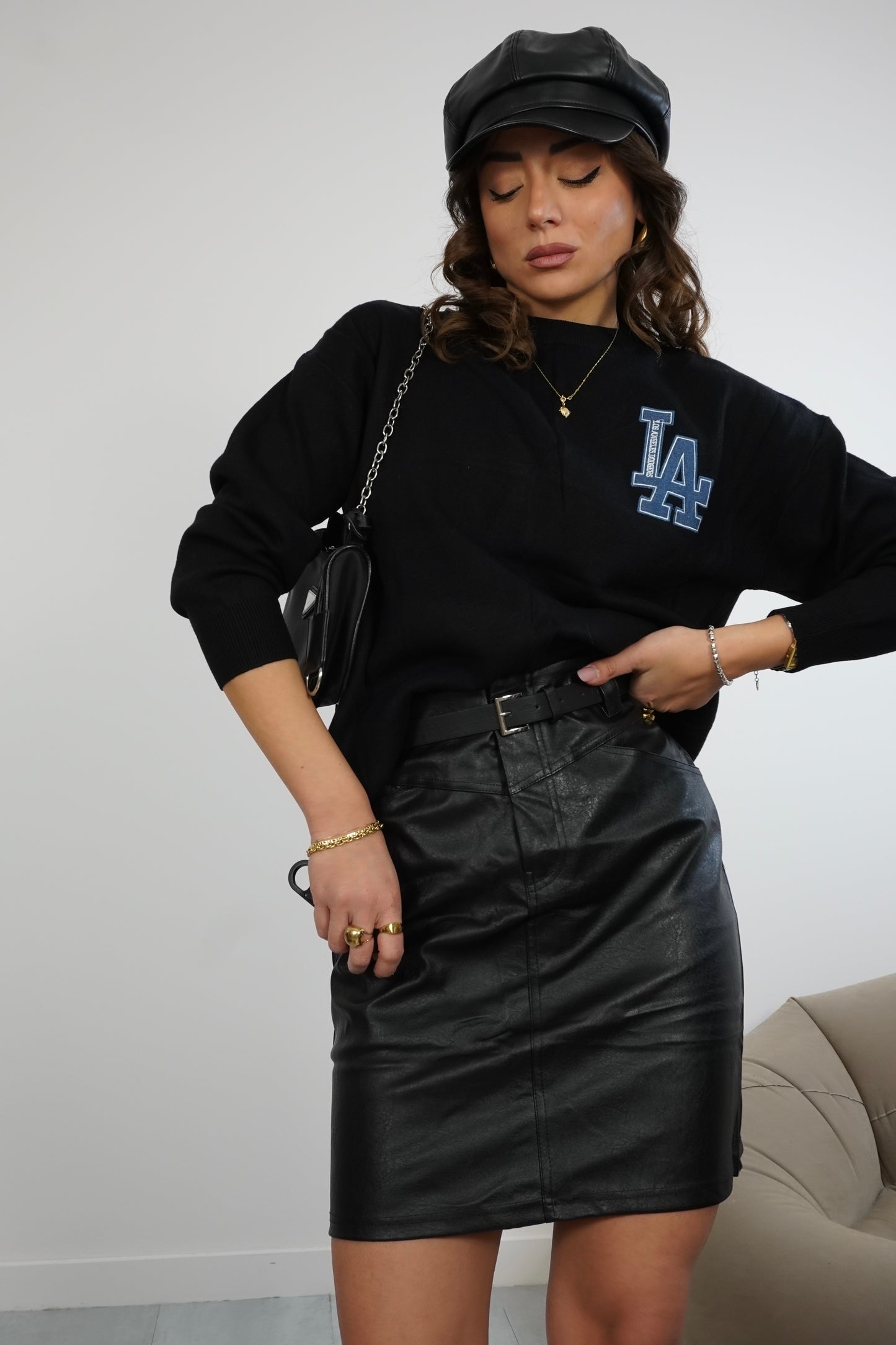 Gonna tubino con cintura 15562