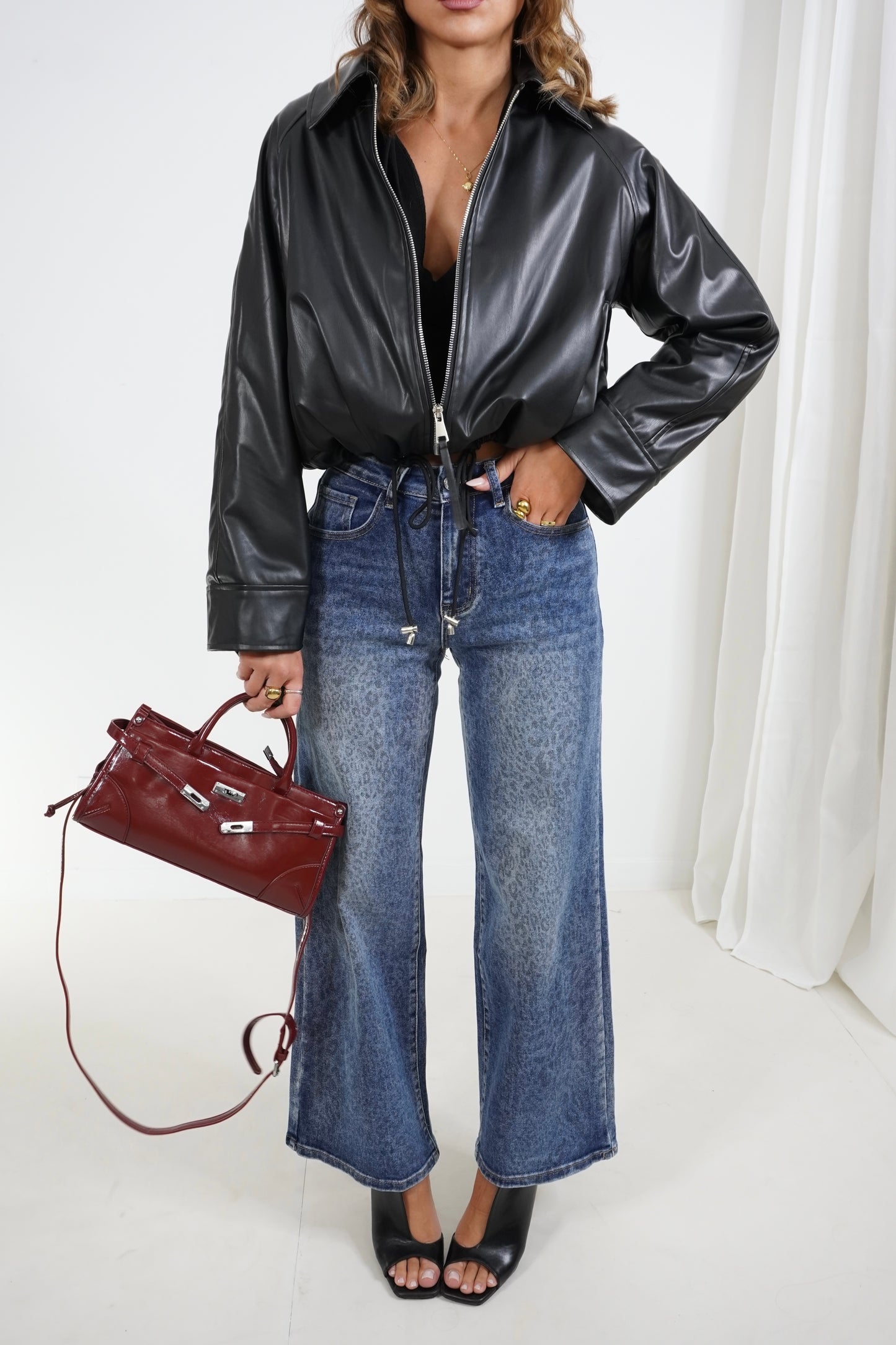 Jeans wide leg LEO 32113