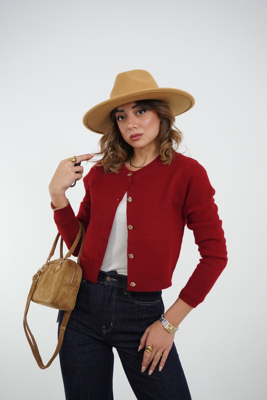 Cardigan bottoni gold