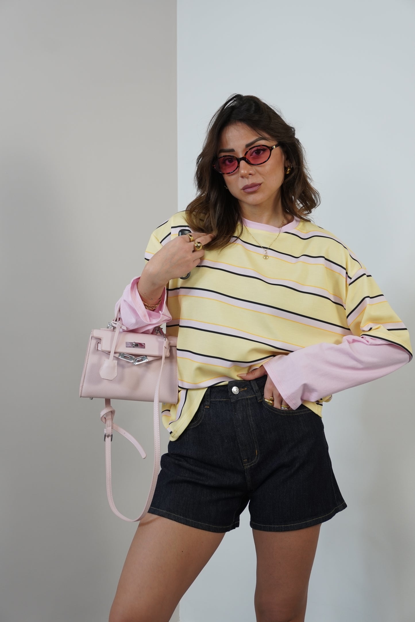 Doppia t-shirt a righe 85061