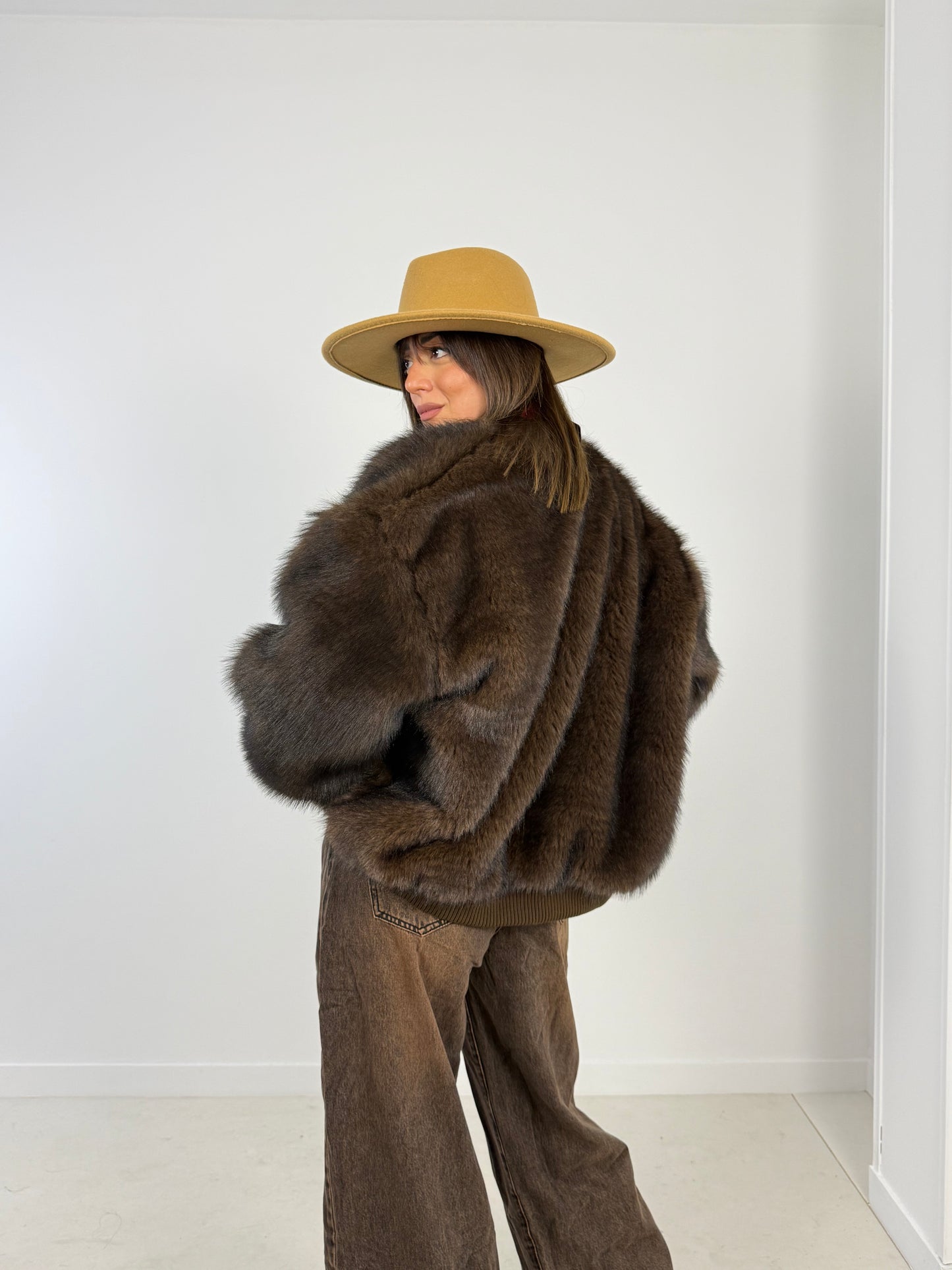 Pelliccia finta cardigan 80239