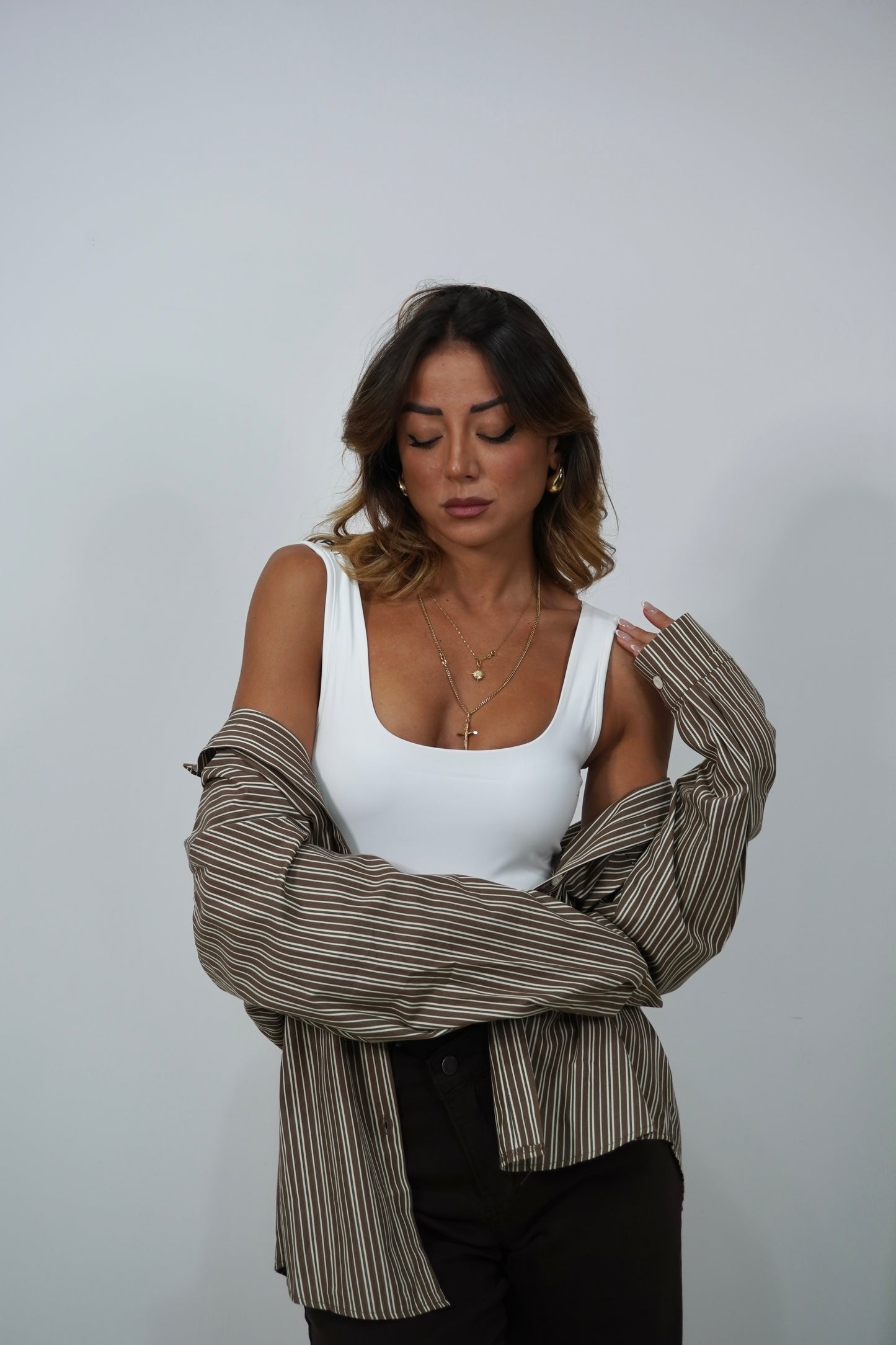 Body modellante scollo tondo